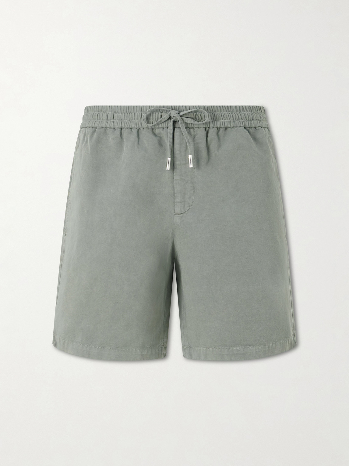 MR P. Straight-Leg Cotton and Linen-Blend Twill Drawstring Shorts - Men
