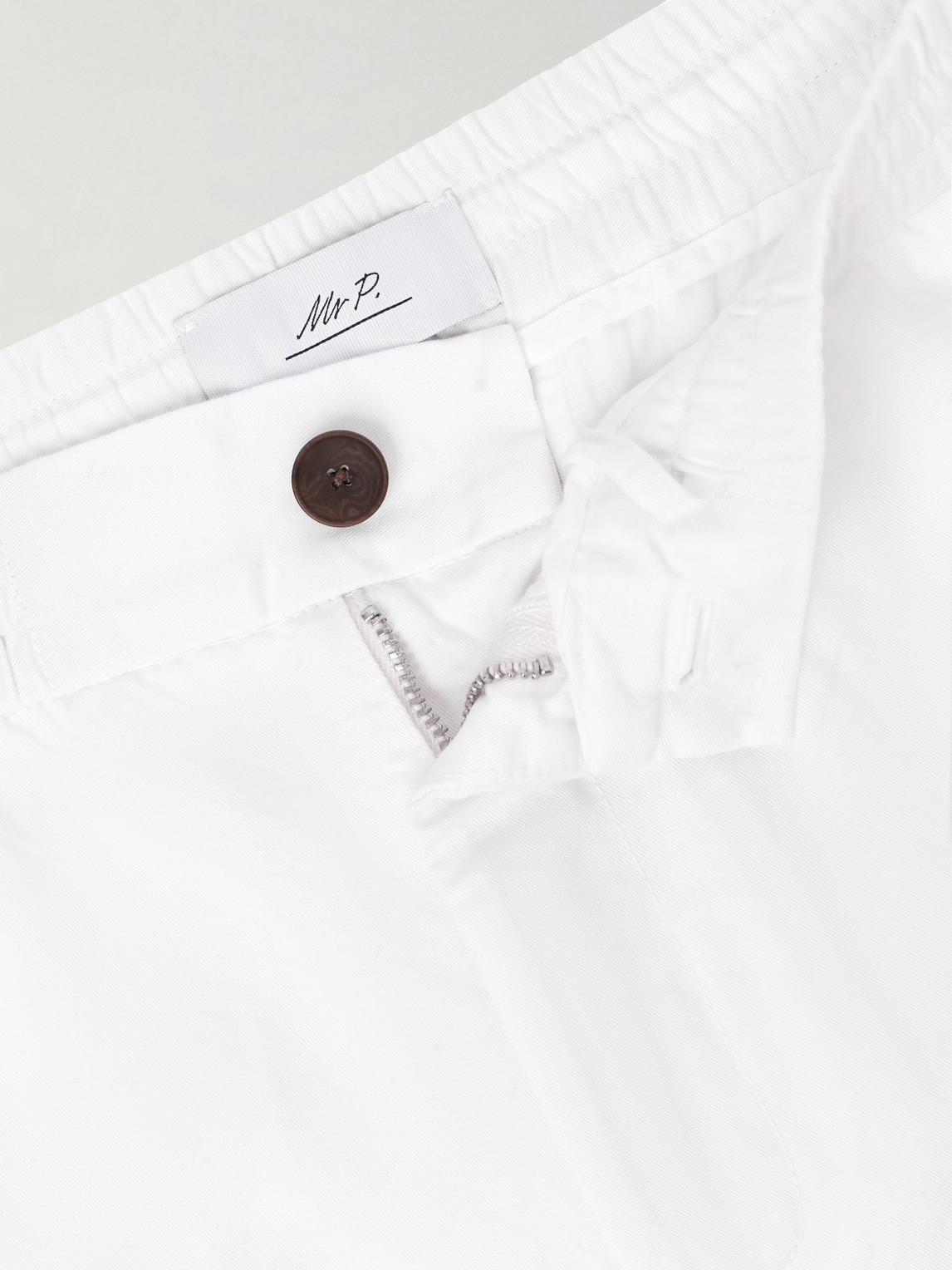 Mr P. - Tapered Cotton And Linen-Blend Trousers