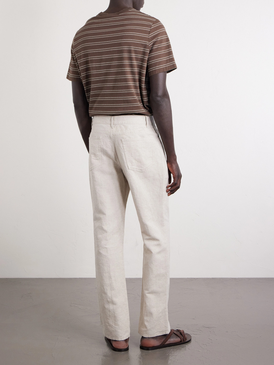 Mr P. - Edward Straight-Leg Linen And Cotton-Blend Trousers