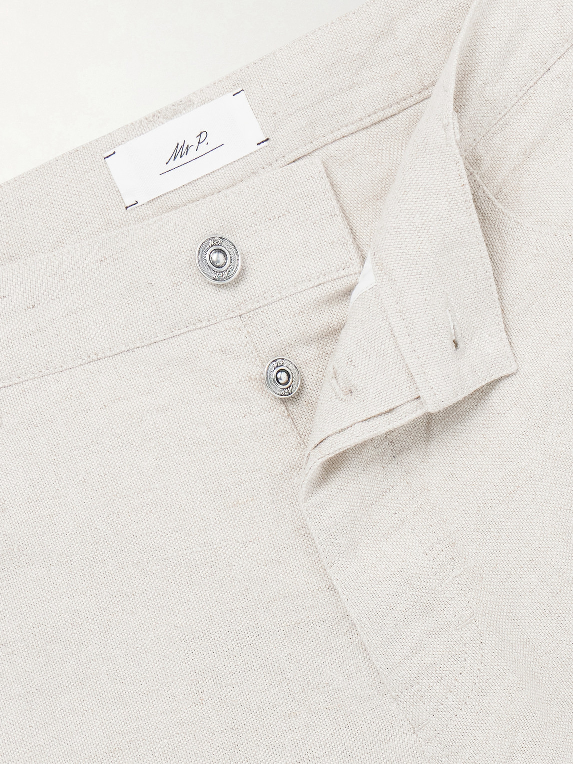 Mr P. - Edward Straight-Leg Linen And Cotton-Blend Trousers