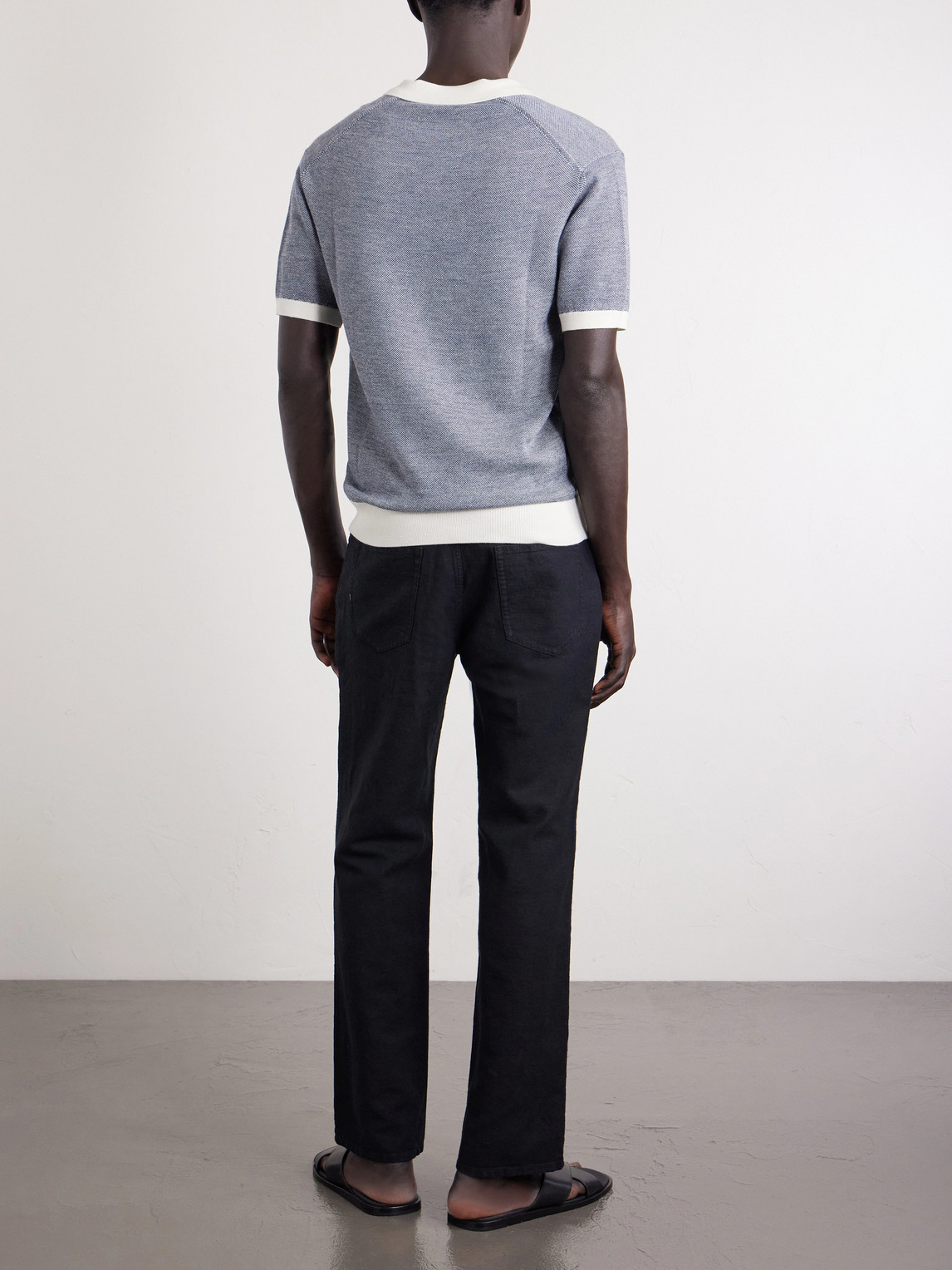 Mr P. - Edward Straight-Leg Linen And Cotton-Blend Trousers