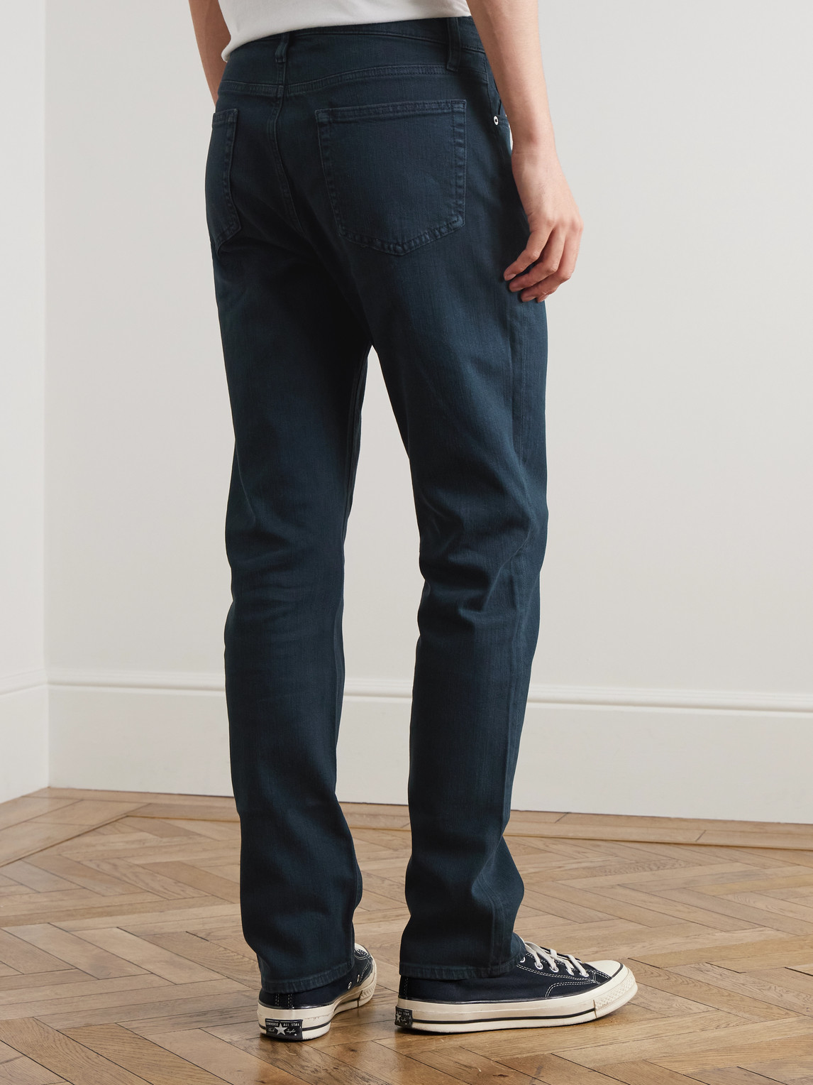 Frame Jetset Modern Straight Denim Jeans In Blue