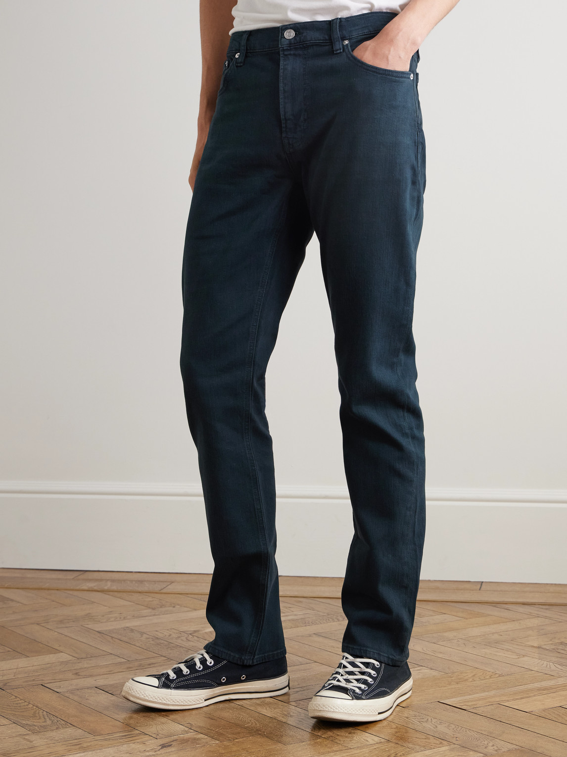 Frame Jetset Modern Straight Denim Jeans In Blue