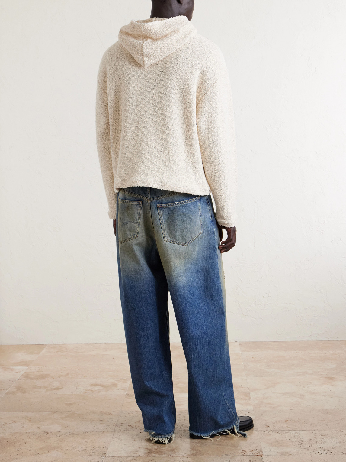  424 - Cotton-blend Bouclé Hoodie - Men - Neutrals - M 