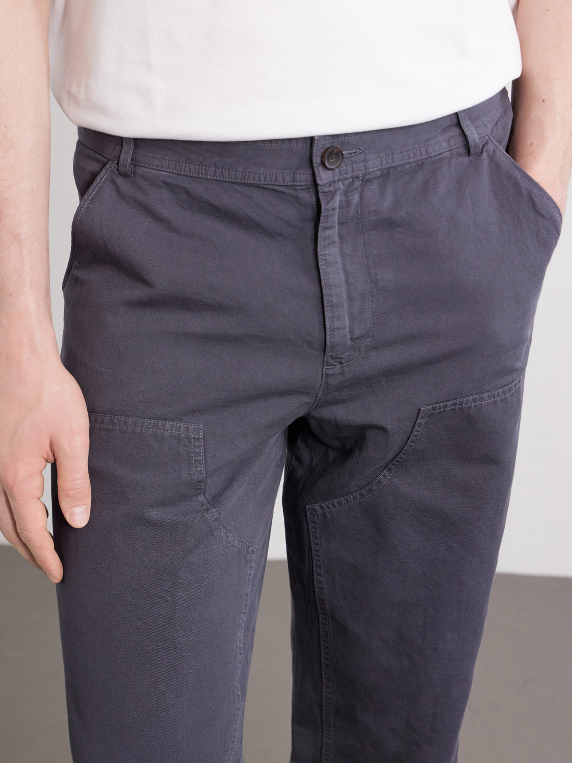 Mr P. - Straight-Leg Cotton And Linen-Blend Trousers