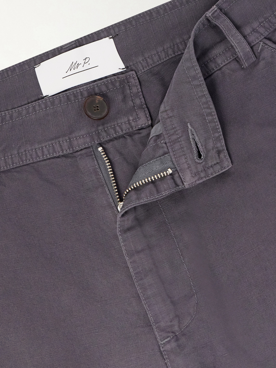 Mr P. - Straight-Leg Cotton And Linen-Blend Trousers