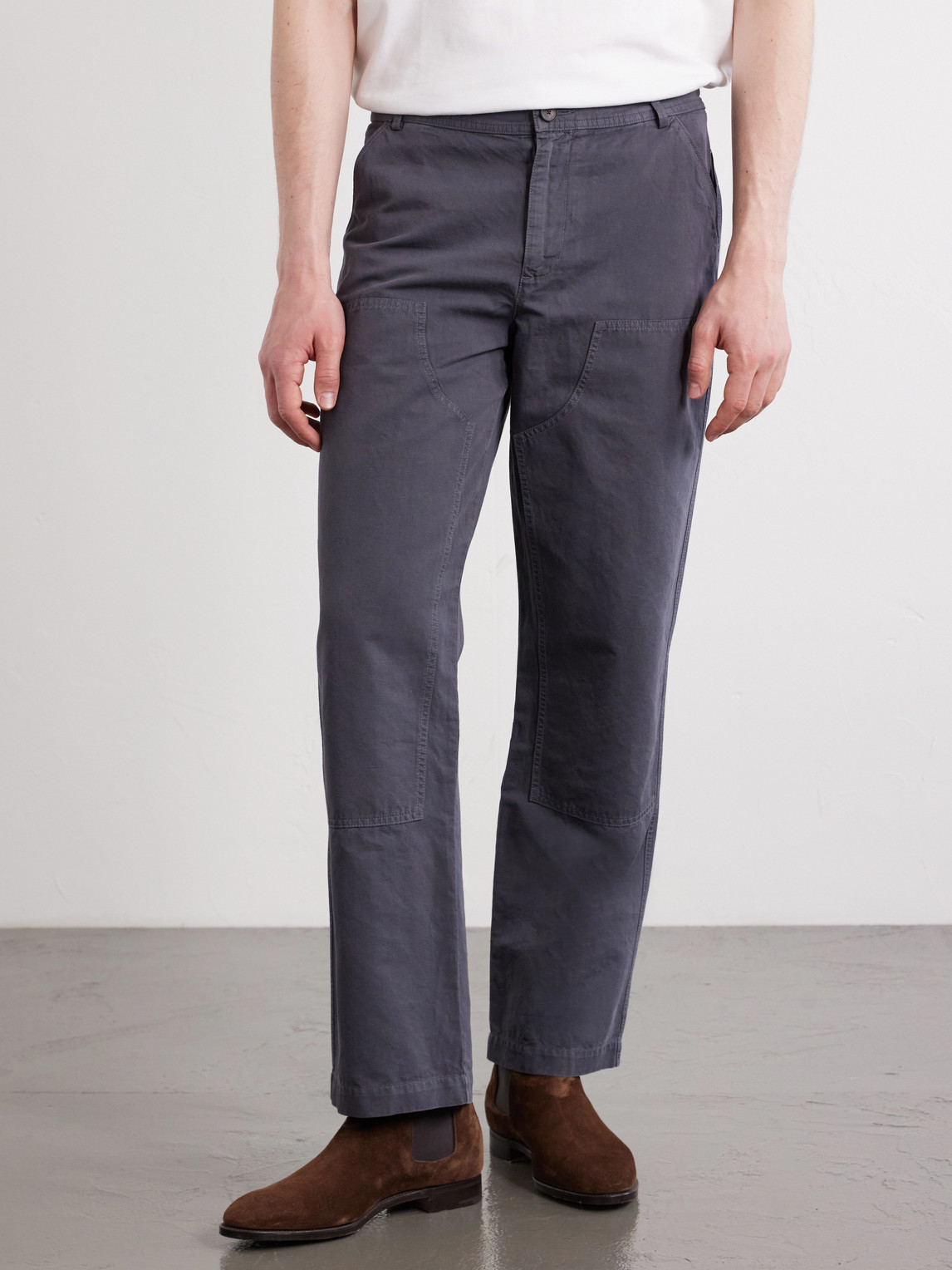 Mr P. - Straight-Leg Cotton And Linen-Blend Trousers
