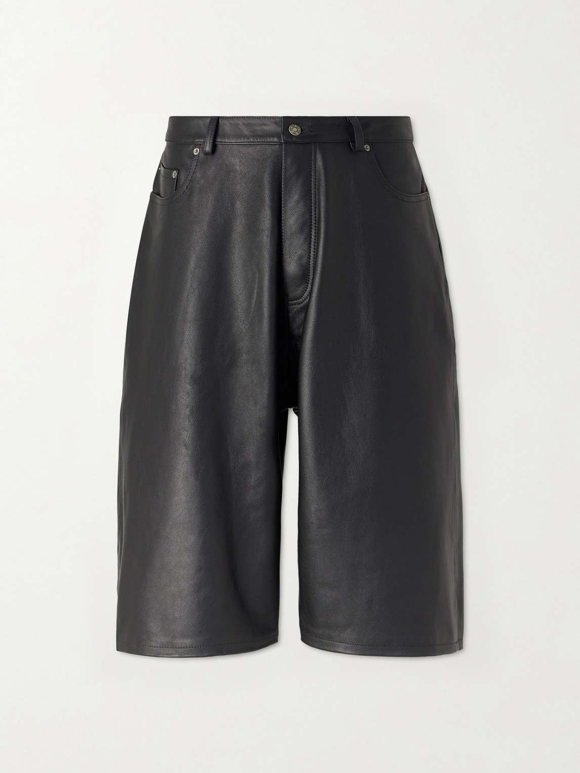 424 Straight-Leg Leather Shorts - Men
