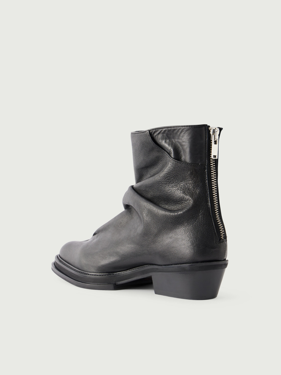 424 Marathon Leather & Lycra Zipped Boots | Smart Closet