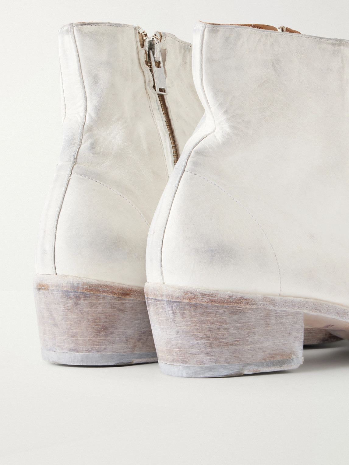 424 Leather Boots In White