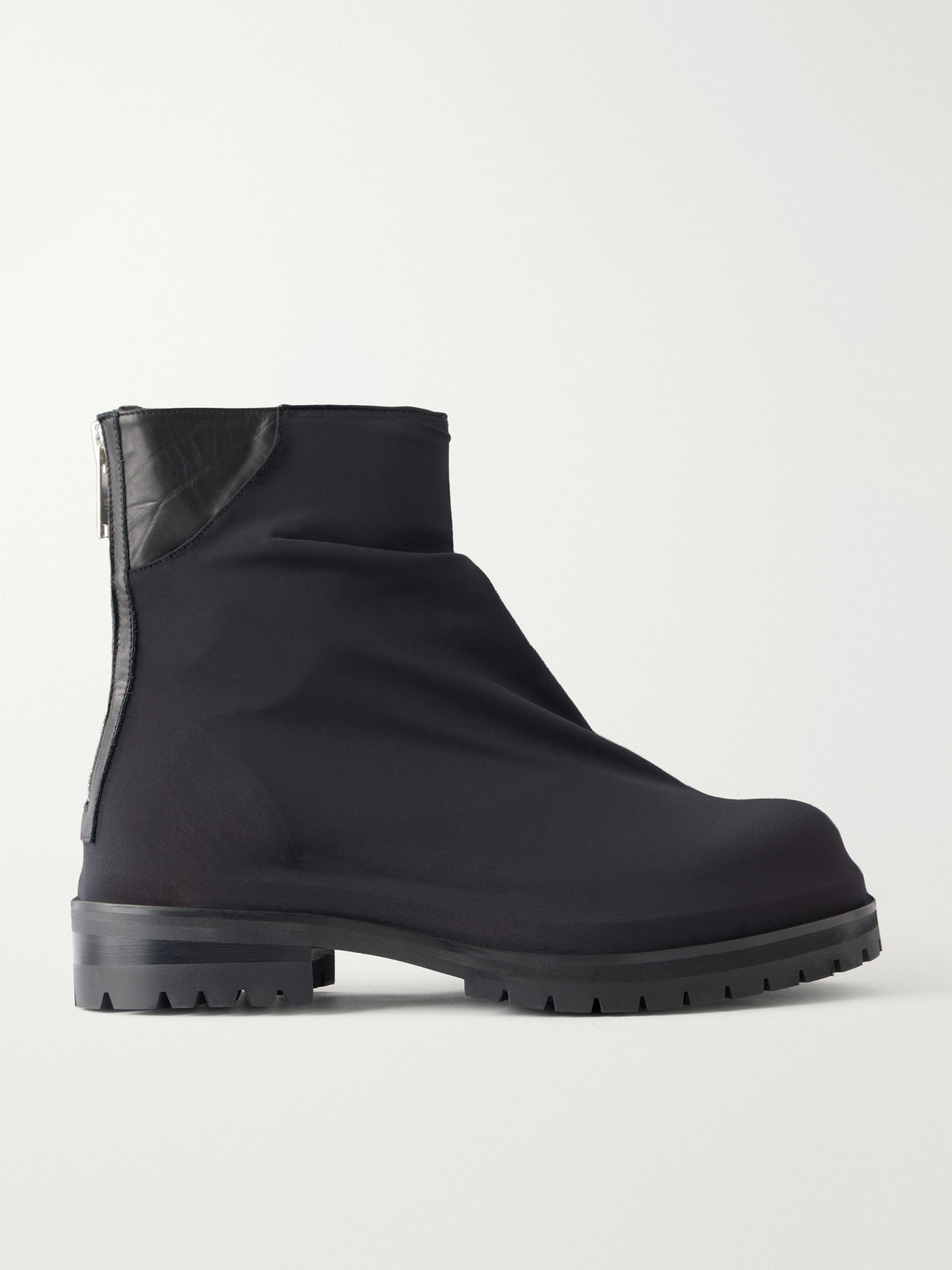 424 Marathons Leather And Jersey Boots In Black