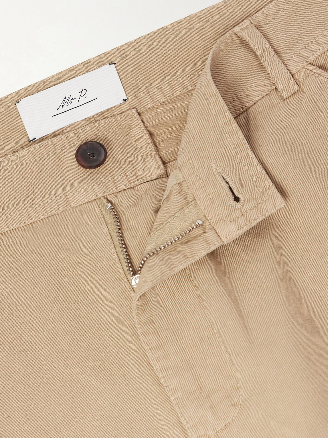 Mr P. - Straight-Leg Cotton And Linen-Blend Trousers