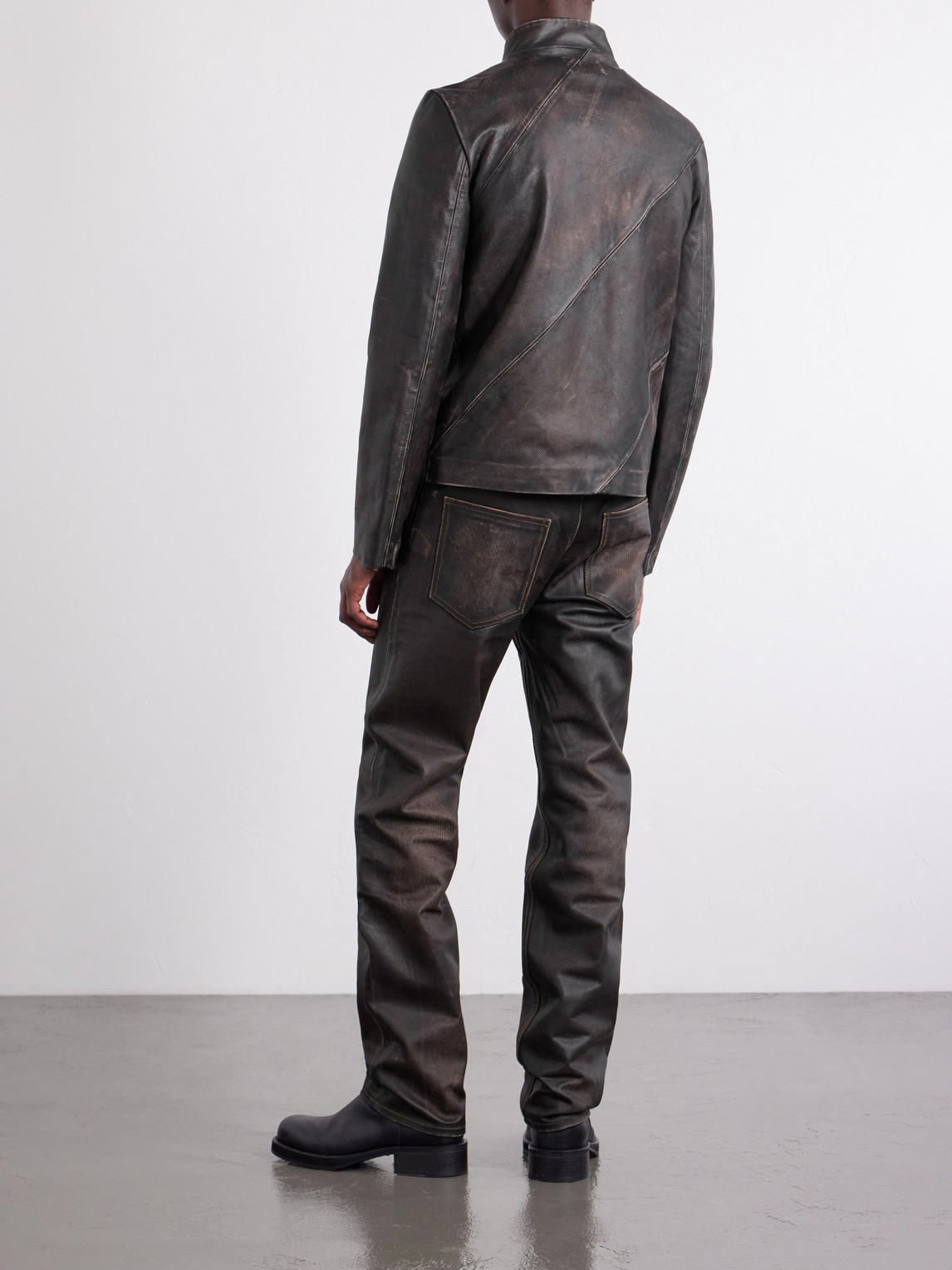 424 Leather Jacket In Black