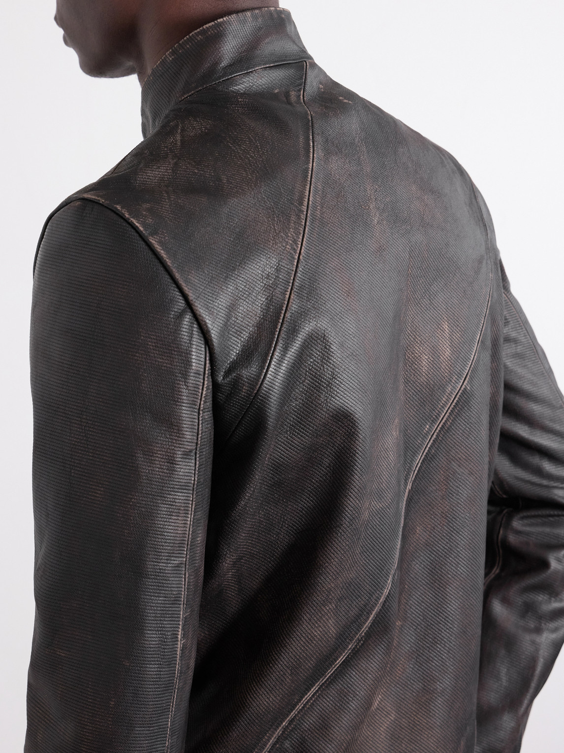 424 Leather Jacket In Black