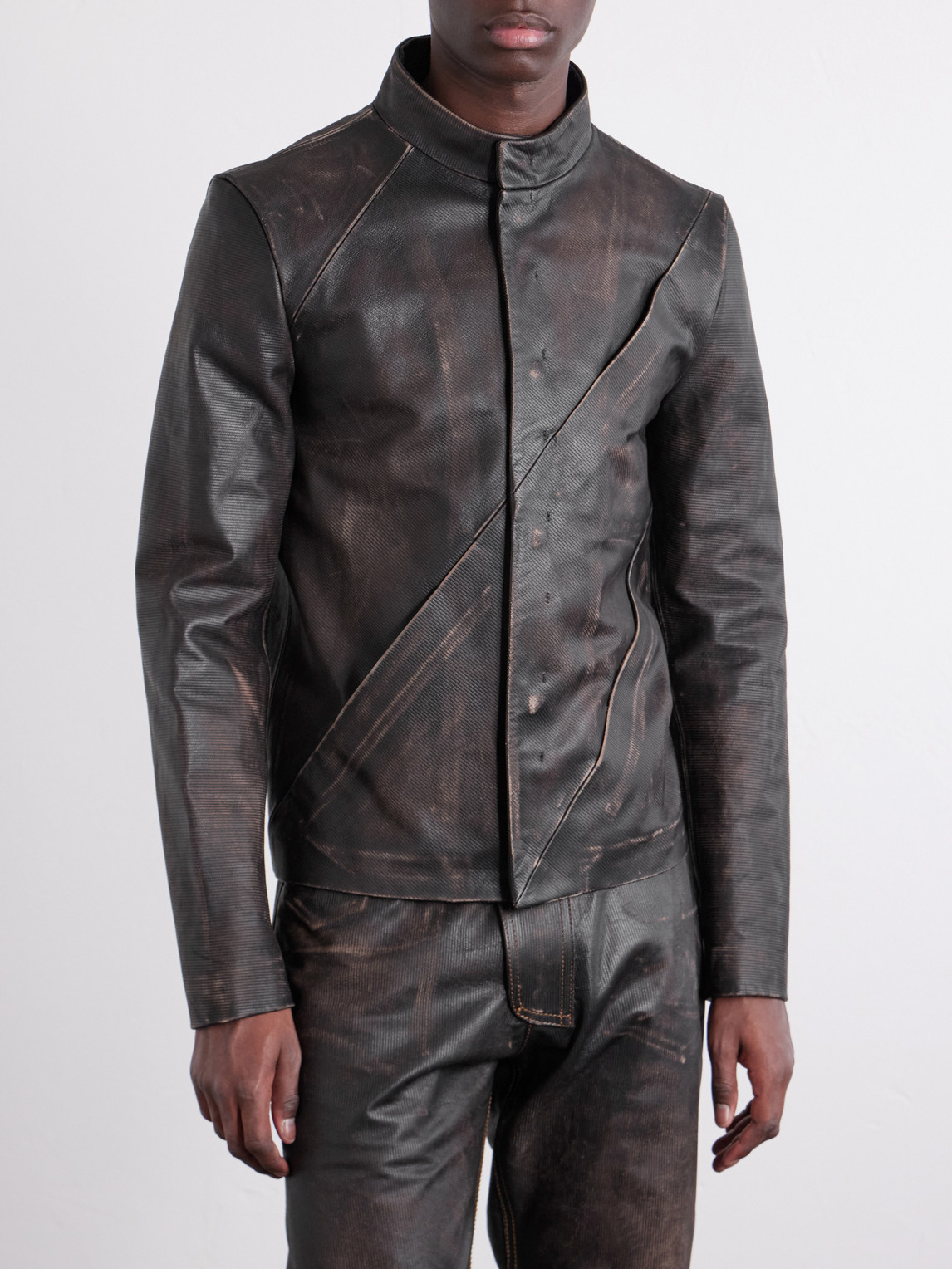424 Leather Jacket In Black