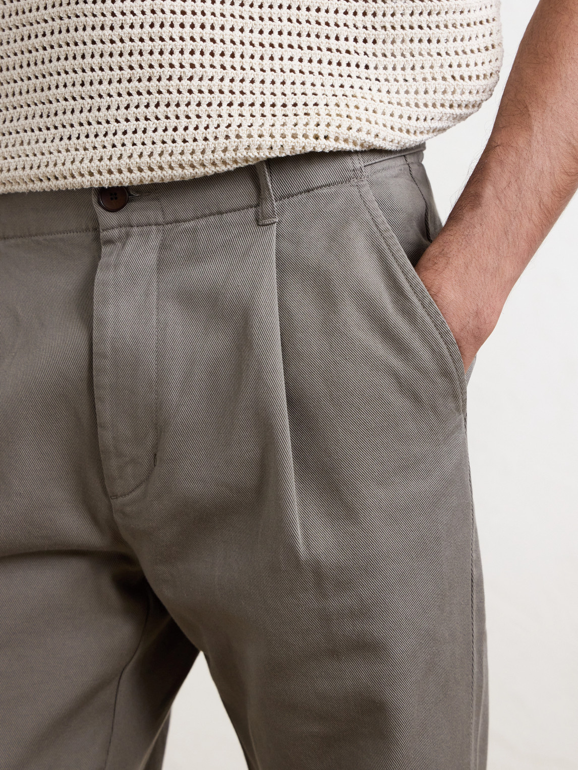 Mr P. - Daniel Tapered Pleated Cotton-Canvas Trousers
