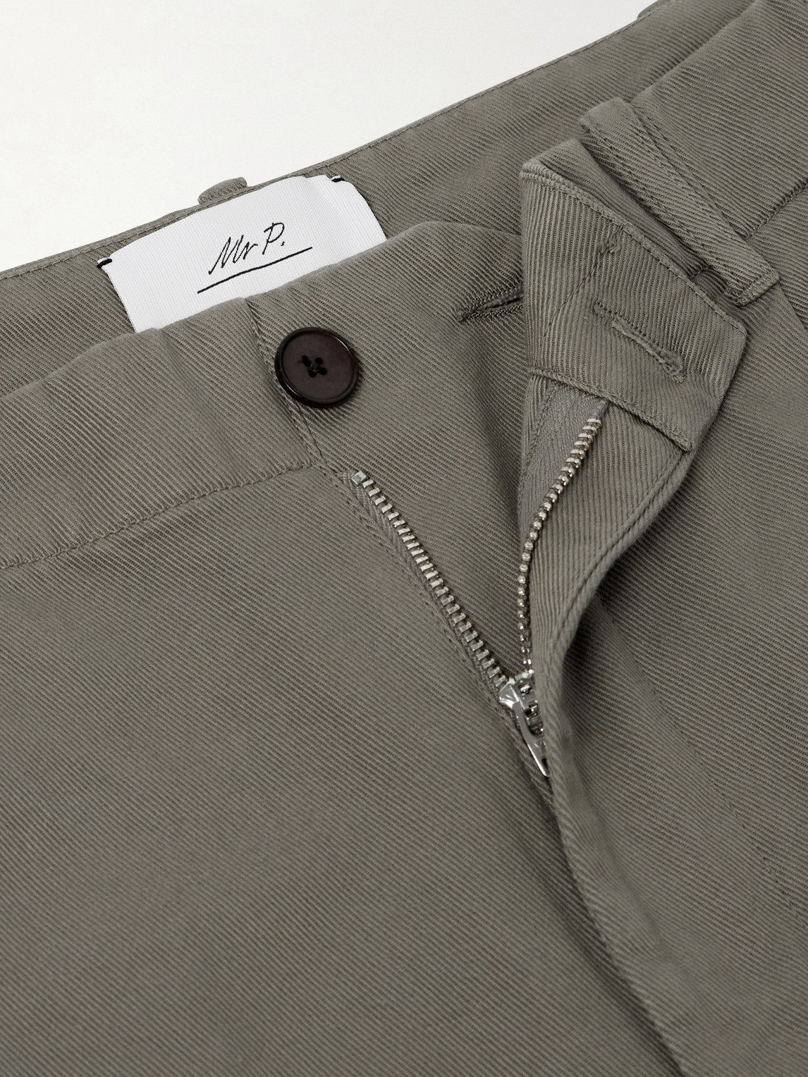 Mr P. - Daniel Tapered Pleated Cotton-Canvas Trousers