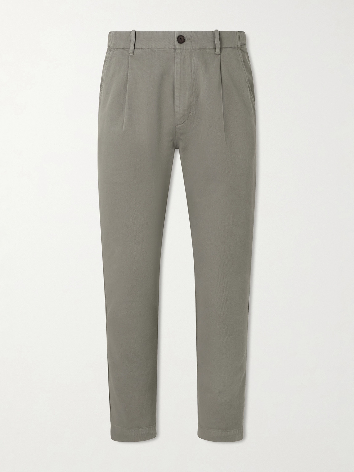 MR P. Daniel Tapered Pleated Cotton-Canvas Trousers - Men