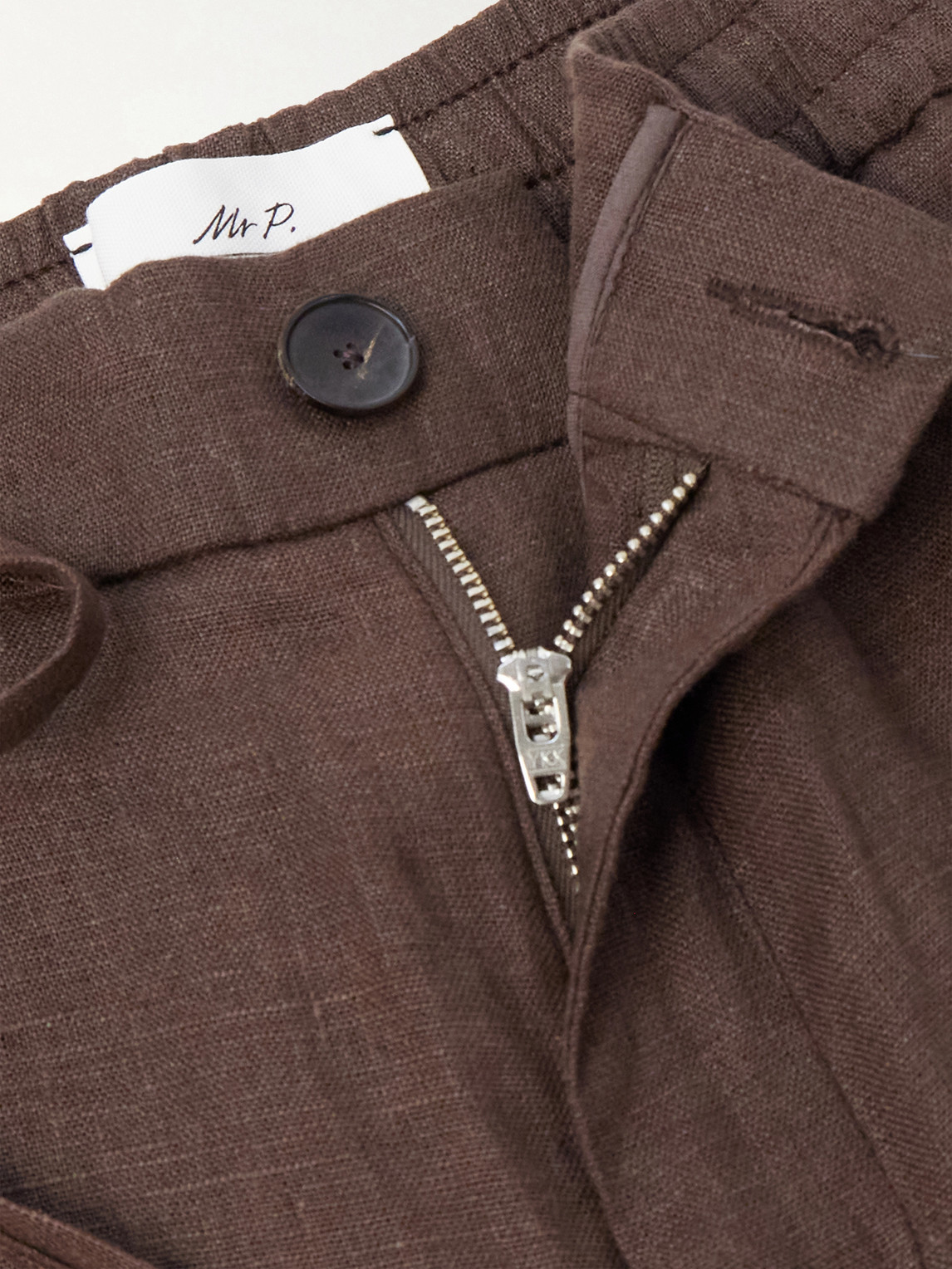 Mr P. - James Tapered Linen Drawstring Cargo Trousers