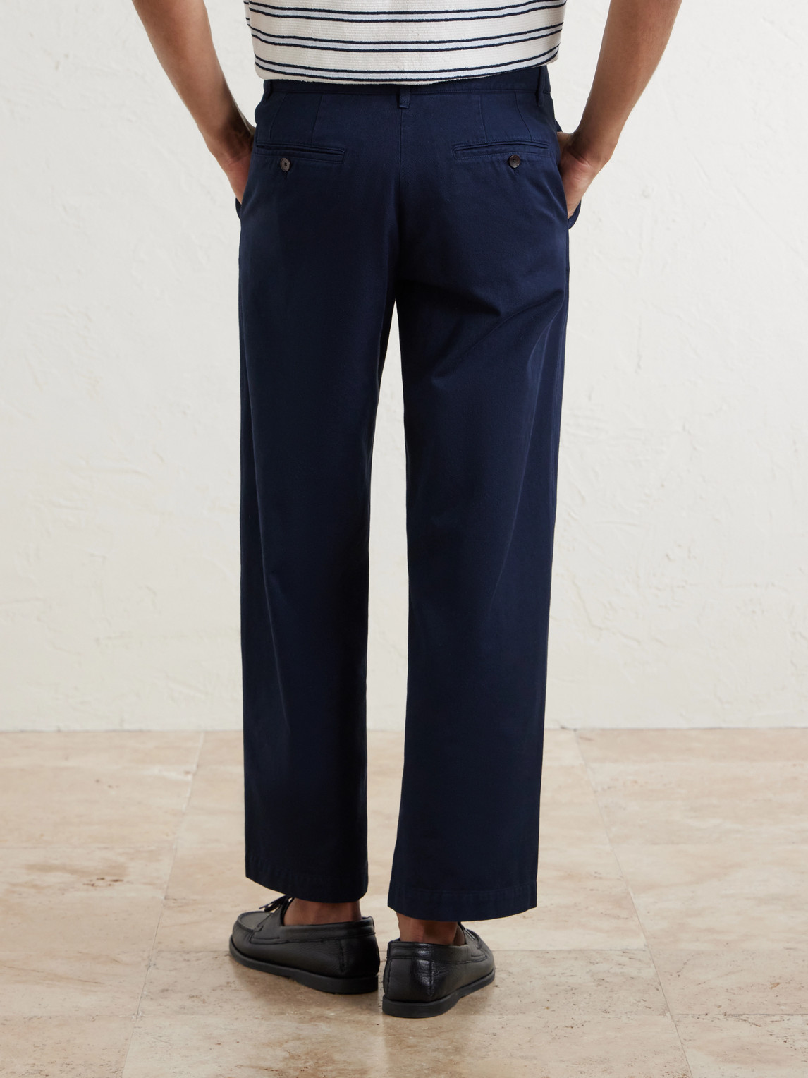 Mr P. - Barrel-Leg Cotton-Twill Trousers