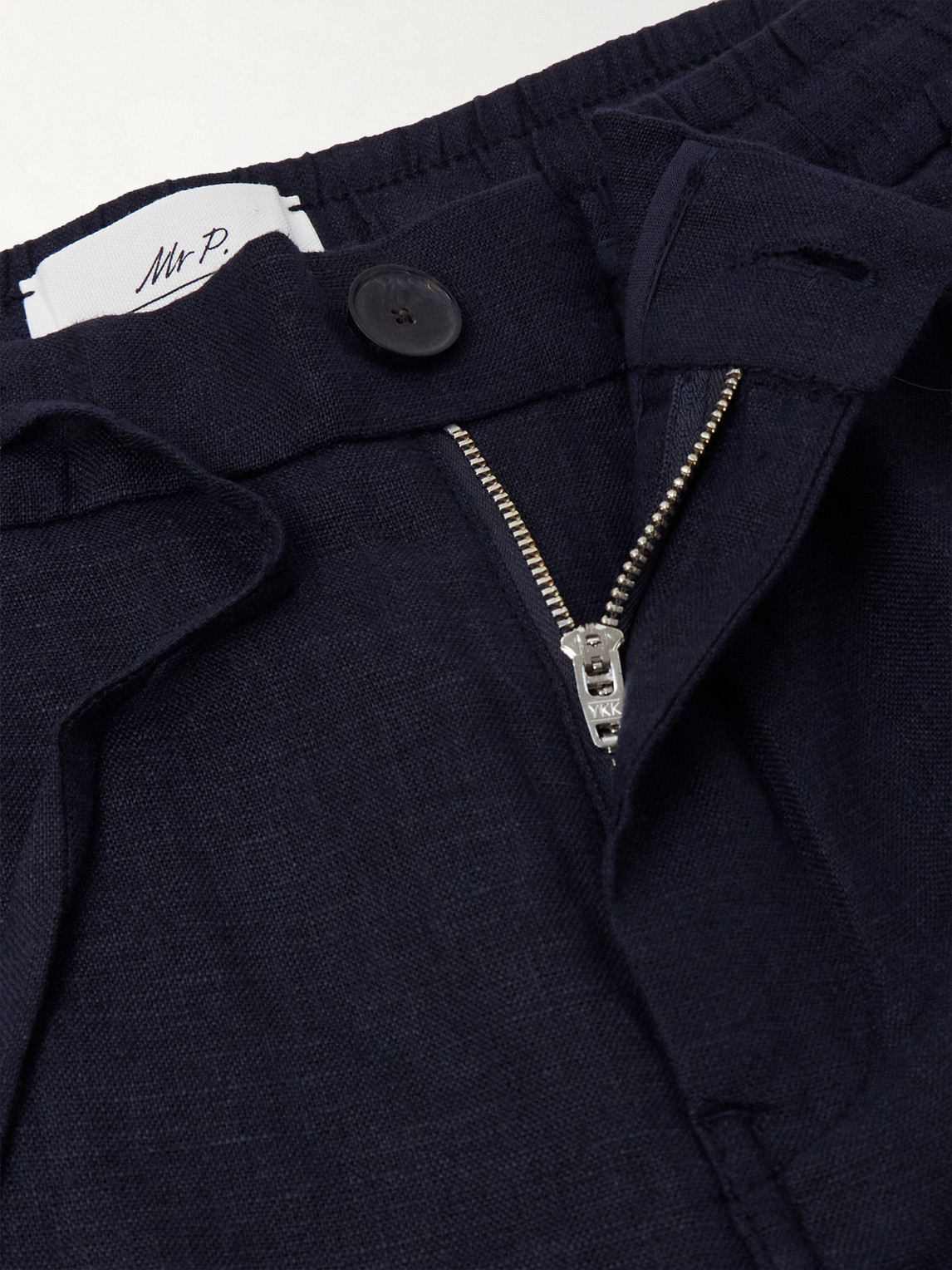 Mr P. - James Tapered Linen Drawstring Cargo Trousers