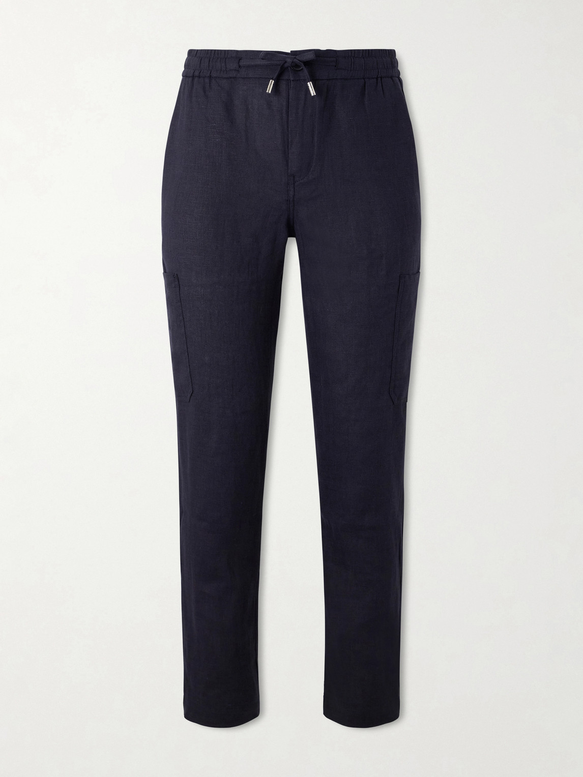 MR P. James Tapered Linen Drawstring Cargo Trousers - Men