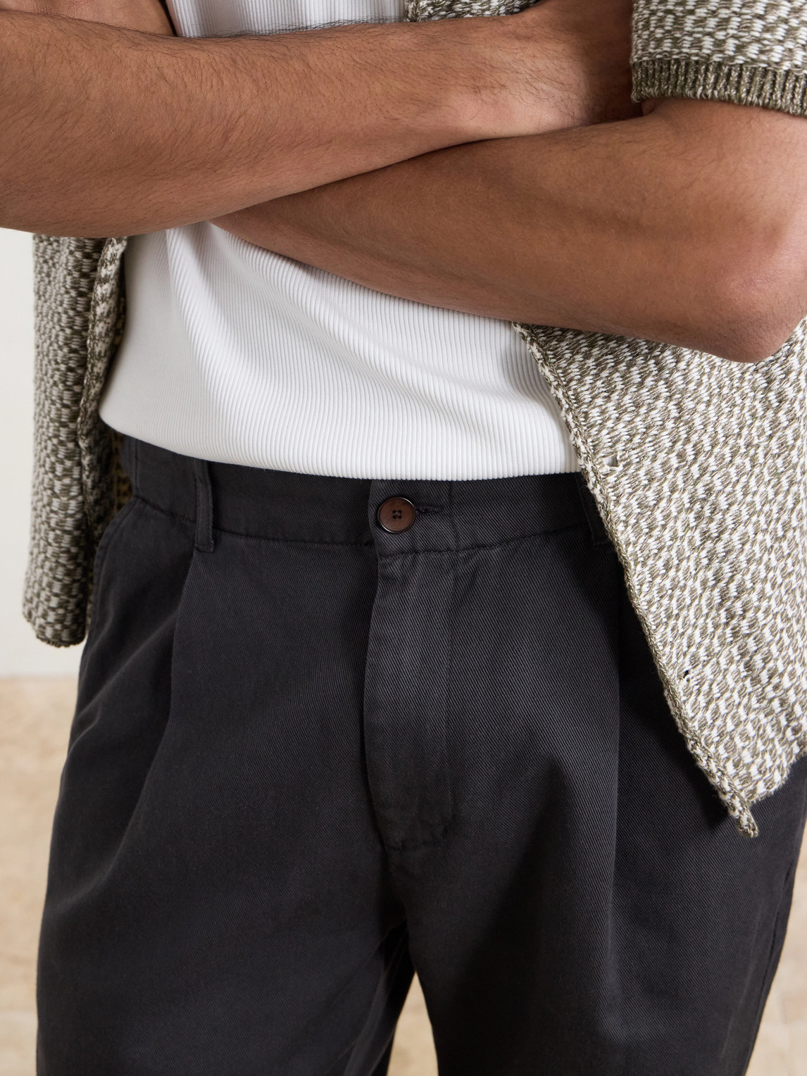 Mr P. - Daniel Tapered Pleated Cotton-Canvas Trousers