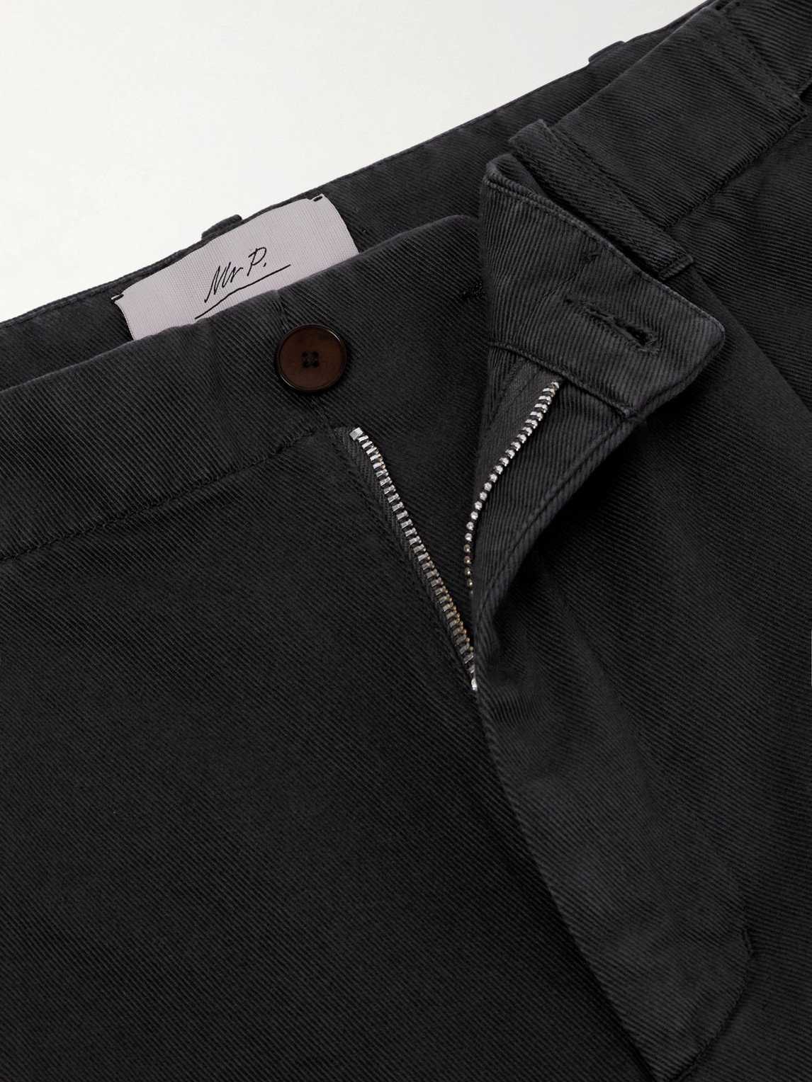 Mr P. - Daniel Tapered Pleated Cotton-Canvas Trousers
