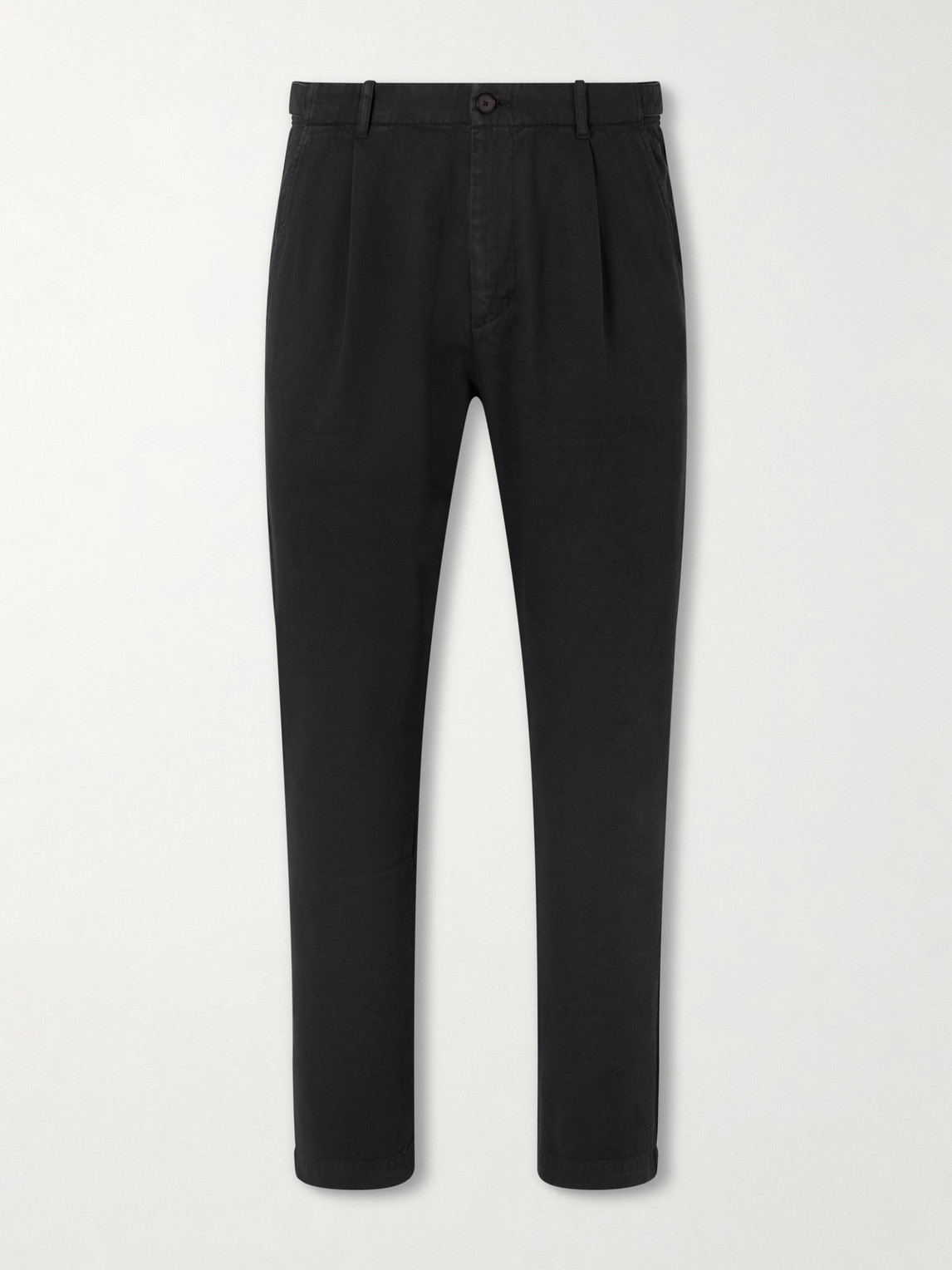 MR P. Daniel Tapered Pleated Cotton-Canvas Trousers - Men