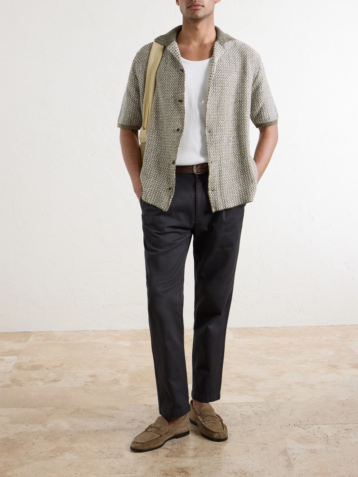 Mr P. - Daniel Tapered Pleated Cotton-Canvas Trousers