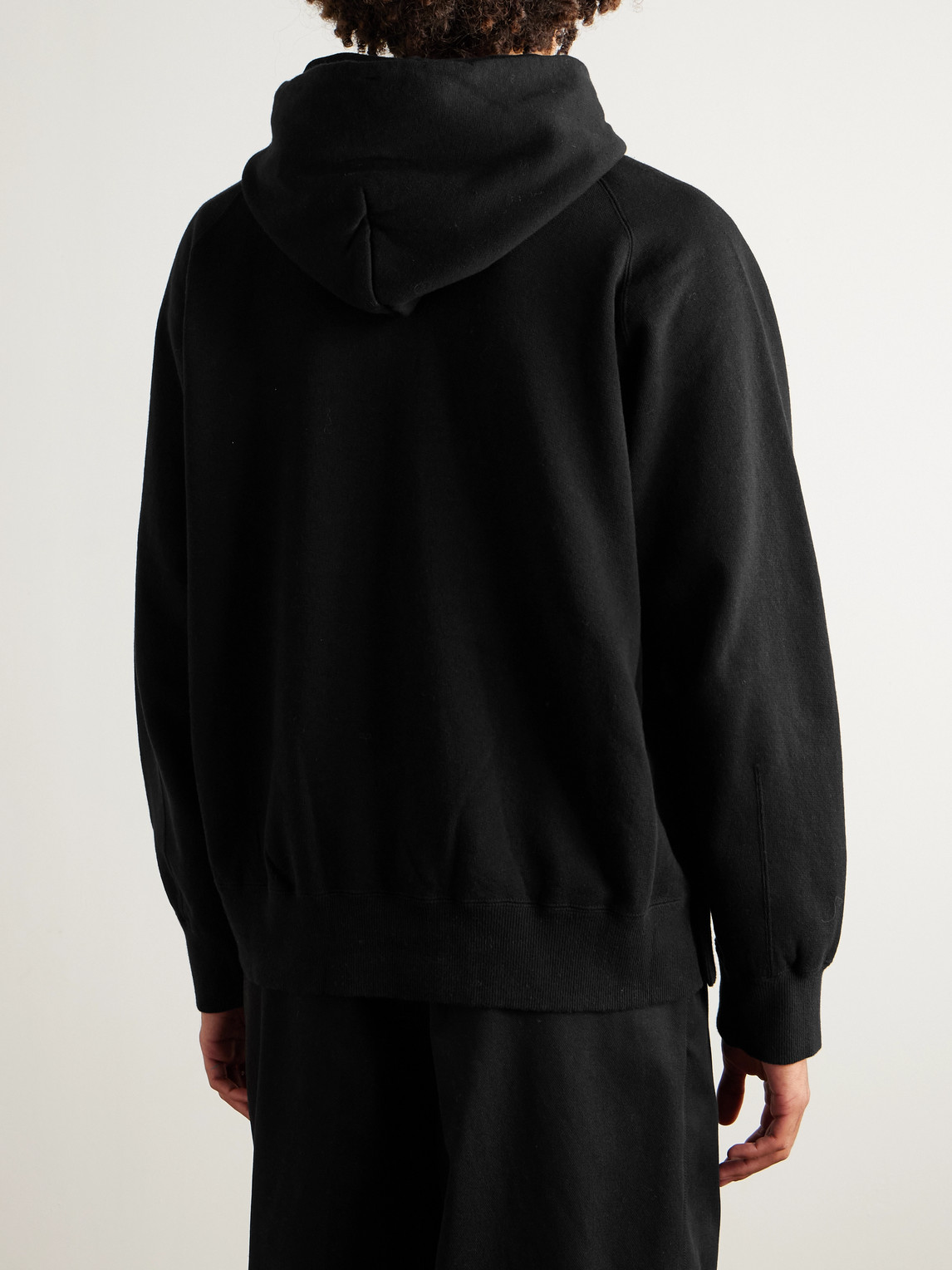 Sacai X Carhartt Wip Logo Patch Hooded Sweatshirt In Black