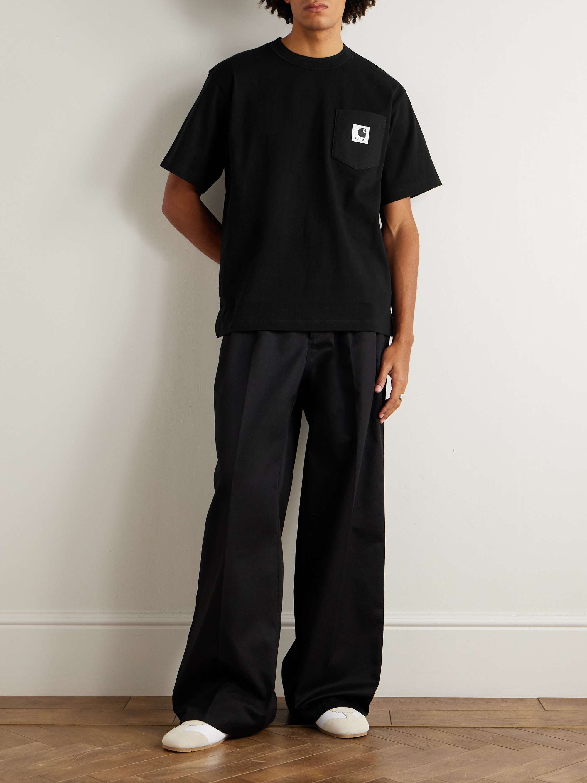 SACAI + Carhartt WIP Logo-Appliquéd Canvas-Trimmed Cotton