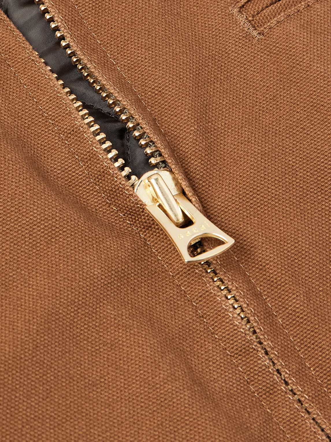 Sacai Carhartt Wip Cotton Corduroy-trimmed Panelled Cotton-canvas Jacket In Brown