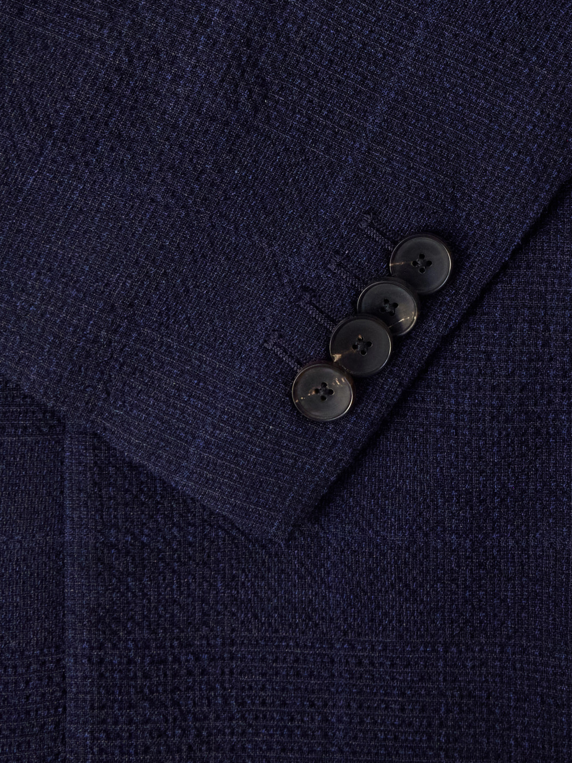Mr P. - Double-Breasted Checked Wool-Blend Suit Jacket