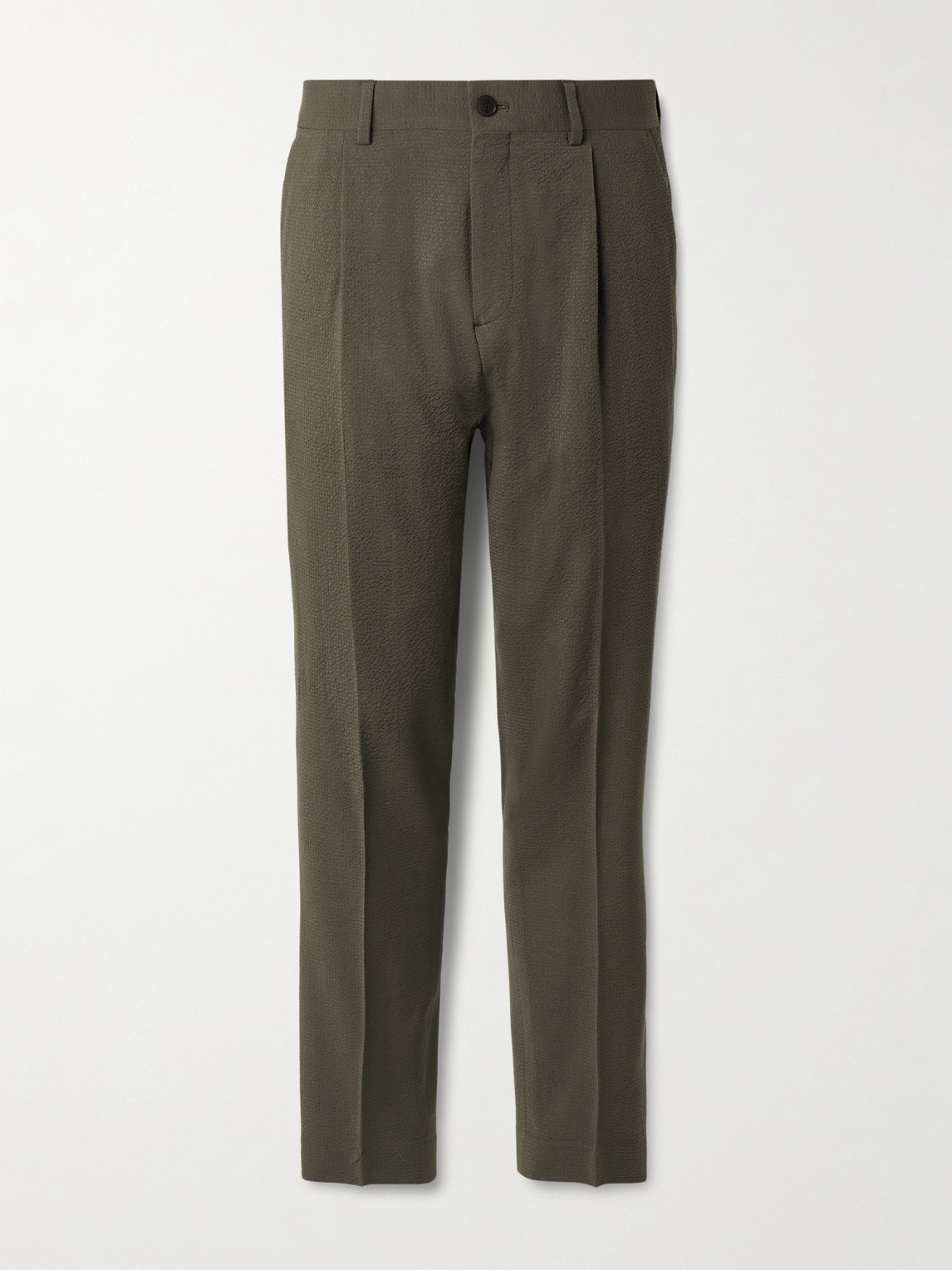 MR P. Straight-Leg Wool-Blend Seersucker Trousers - Men