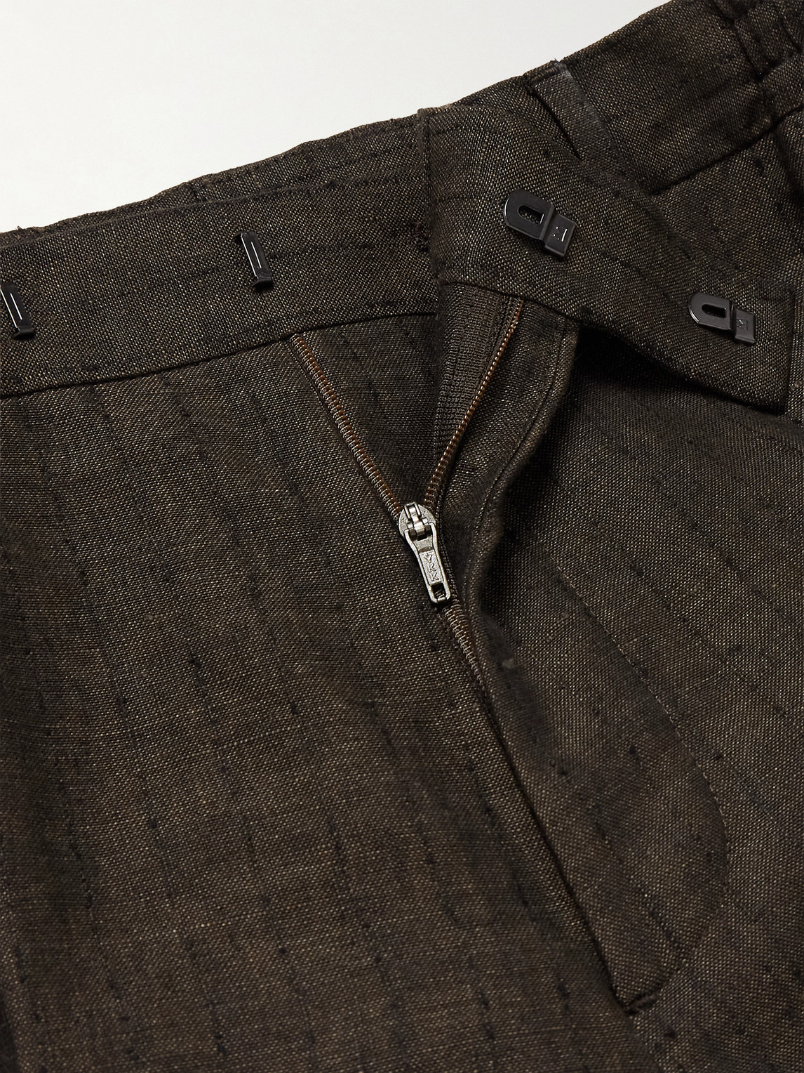Mr P. - Straight-Leg Striped Linen Suit Trousers