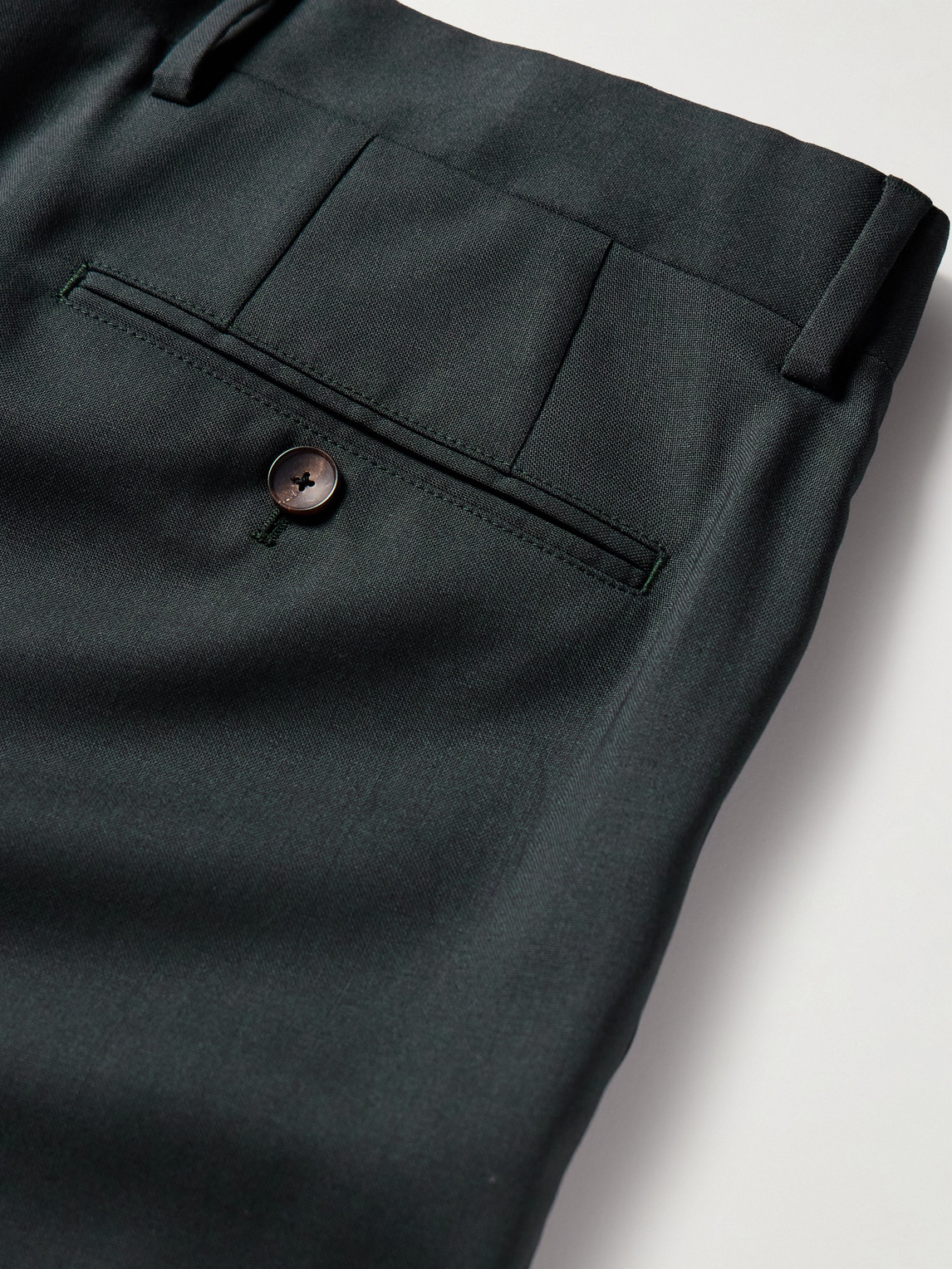 Mr P. - Wide-Leg Pleated Wool Suit Trousers