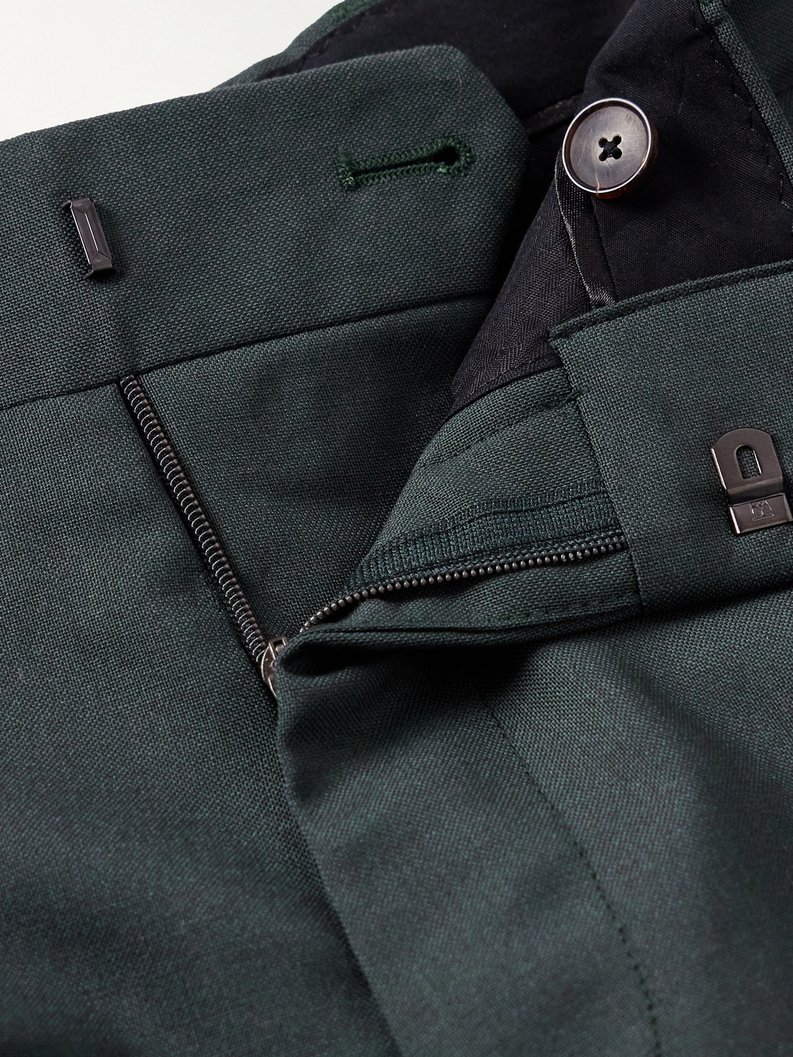 Mr P. - Wide-Leg Pleated Wool Suit Trousers