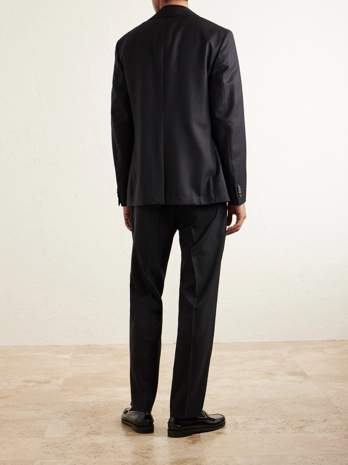 Mr P. - Mike Straight-Leg Grain De Poudre Wool Suit Trousers