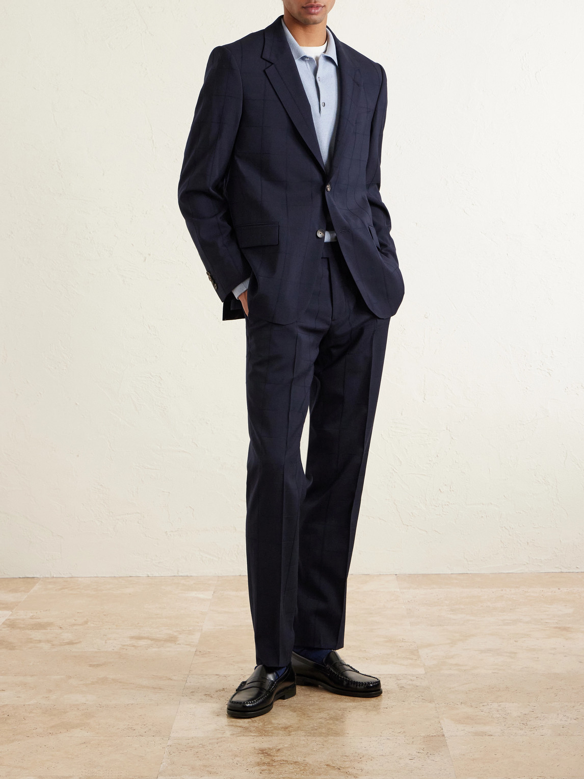 Mr P. - Checked Wool-Blend Suit Jacket