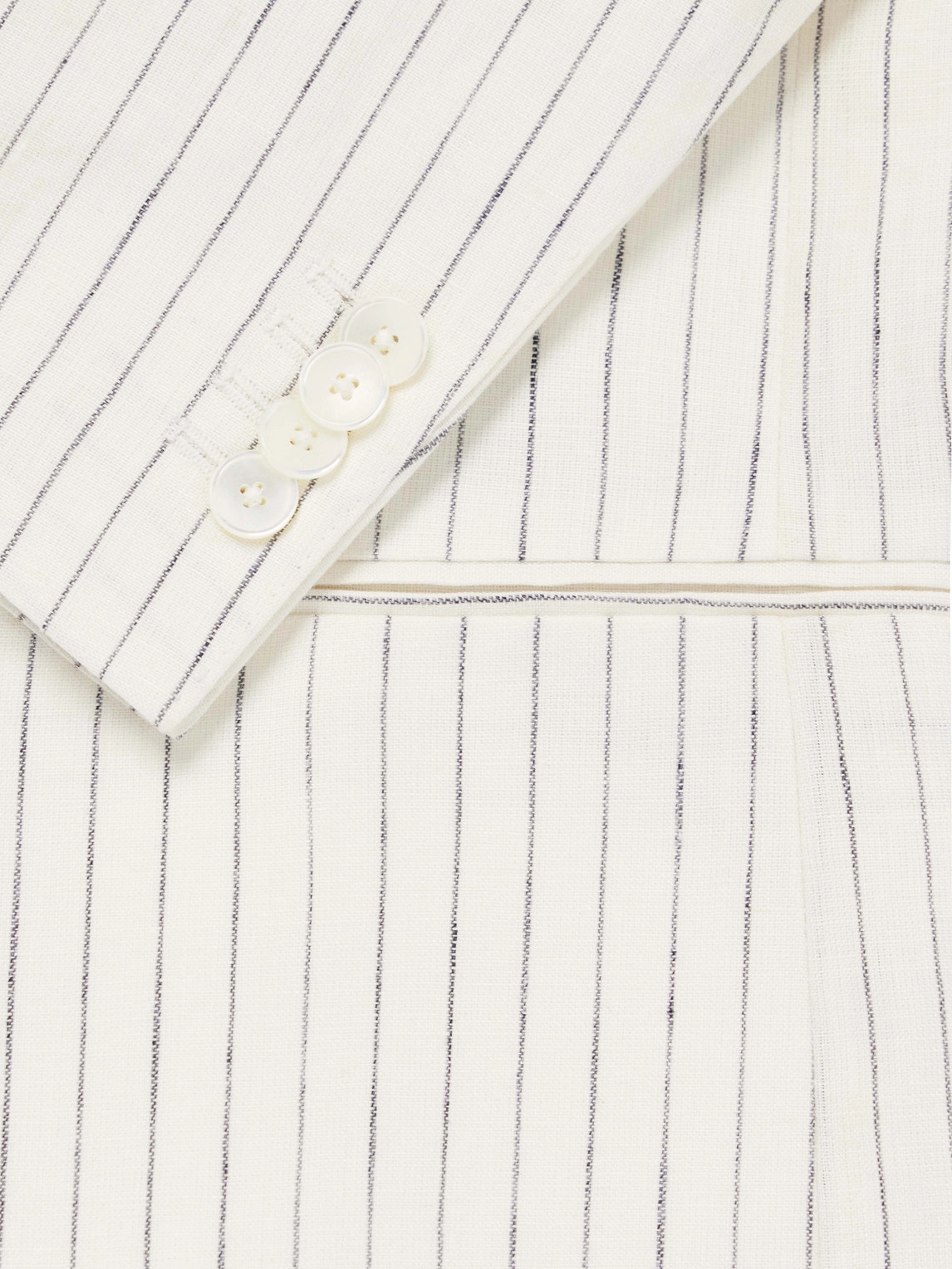 Mr P. - Pinstriped Linen Suit Jacket