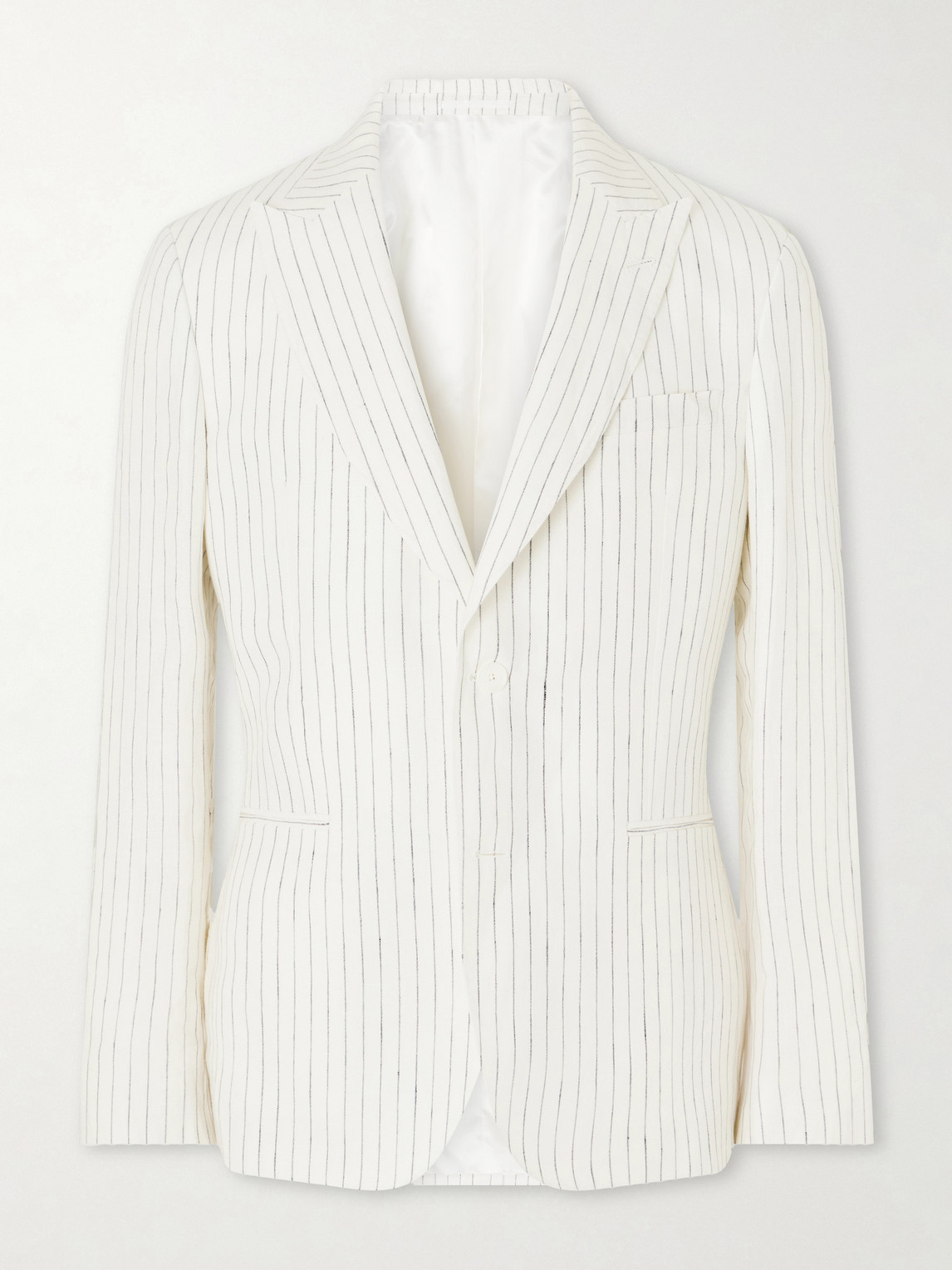 MR P. Pinstriped Linen Suit Jacket - Men
