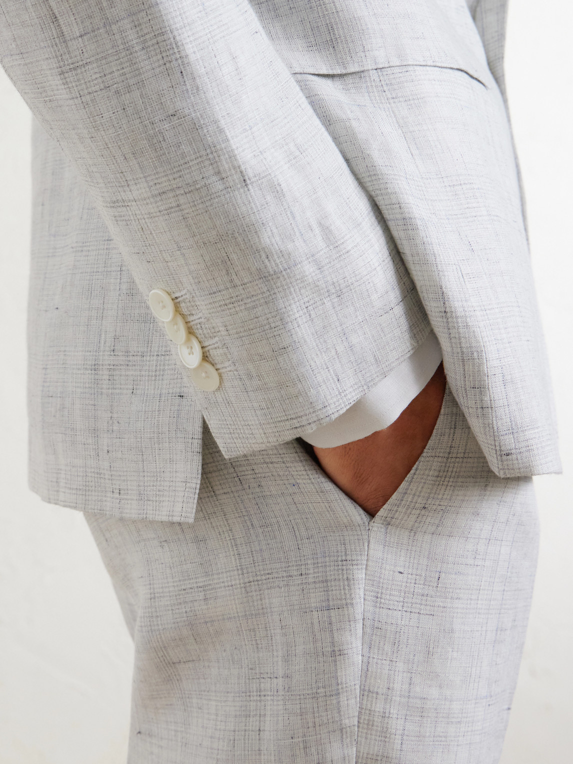 Mr P. - Delave Linen Check Suit Jacket