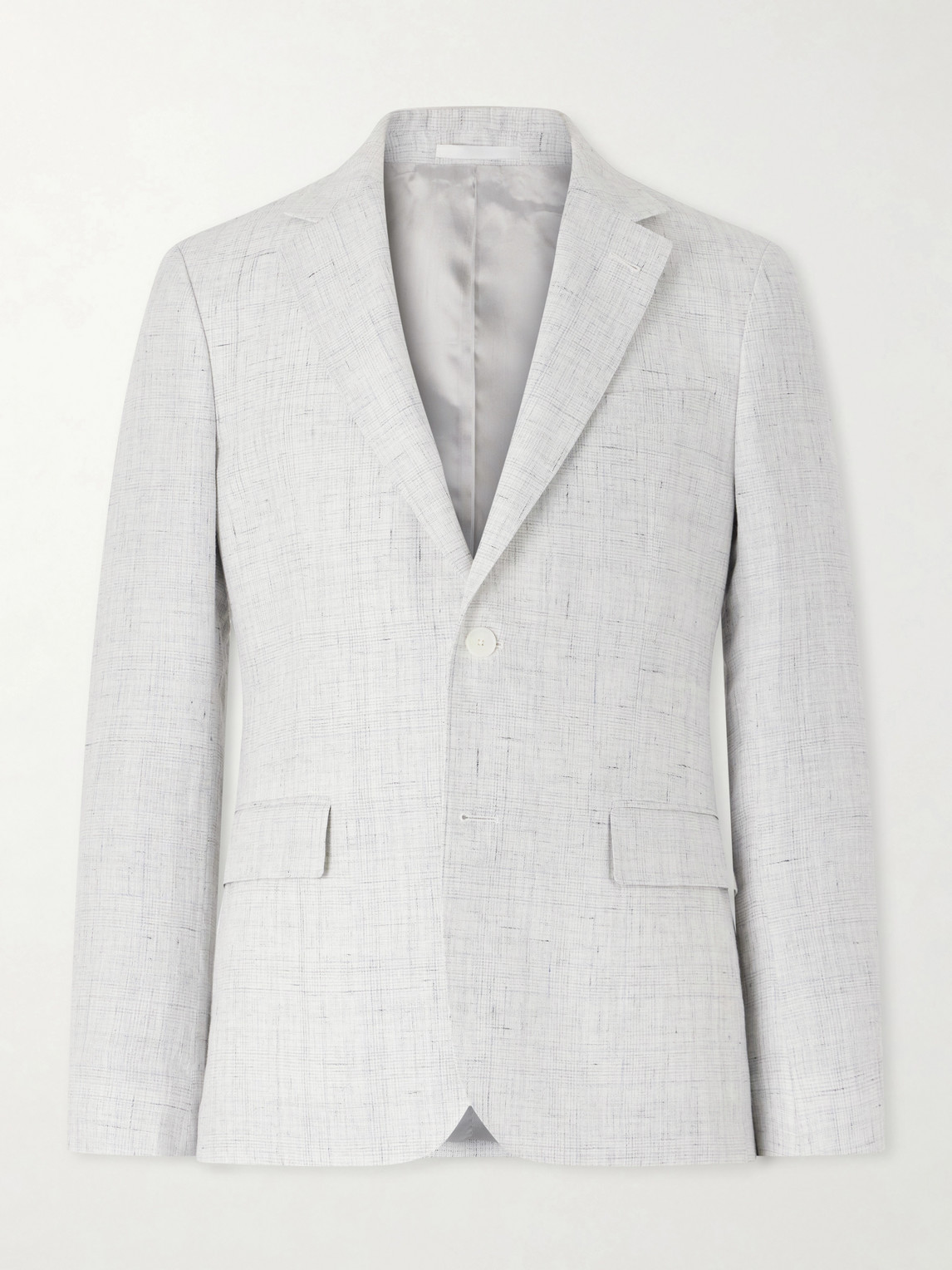 MR P. Delave Linen Check Suit Jacket - Men