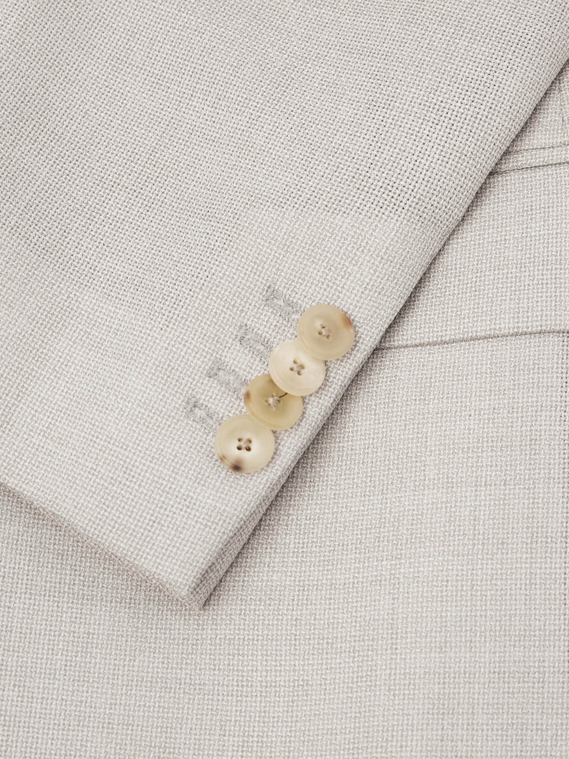 Mr P. - Double-Breasted Wool-Hopsack Suit Jacket