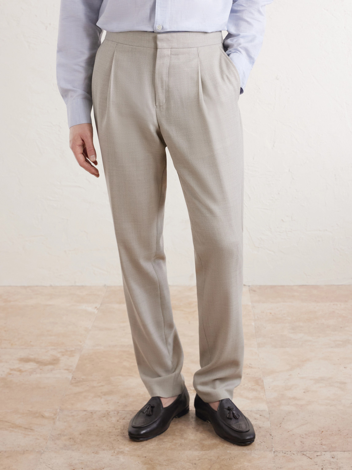  Mr P. - Wool Suit Trousers - Men - Neutrals - 30 