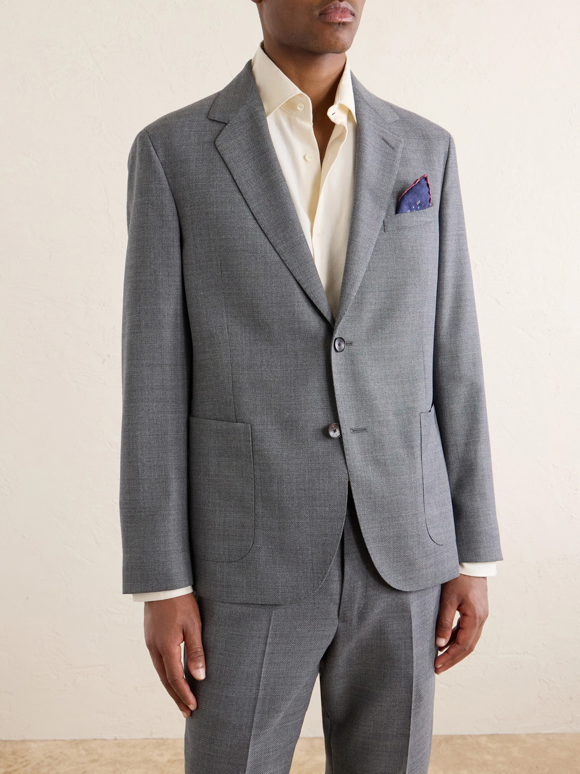  Mr P. - Wool-hopsack Suit Jacket - Men - Gray - 36 