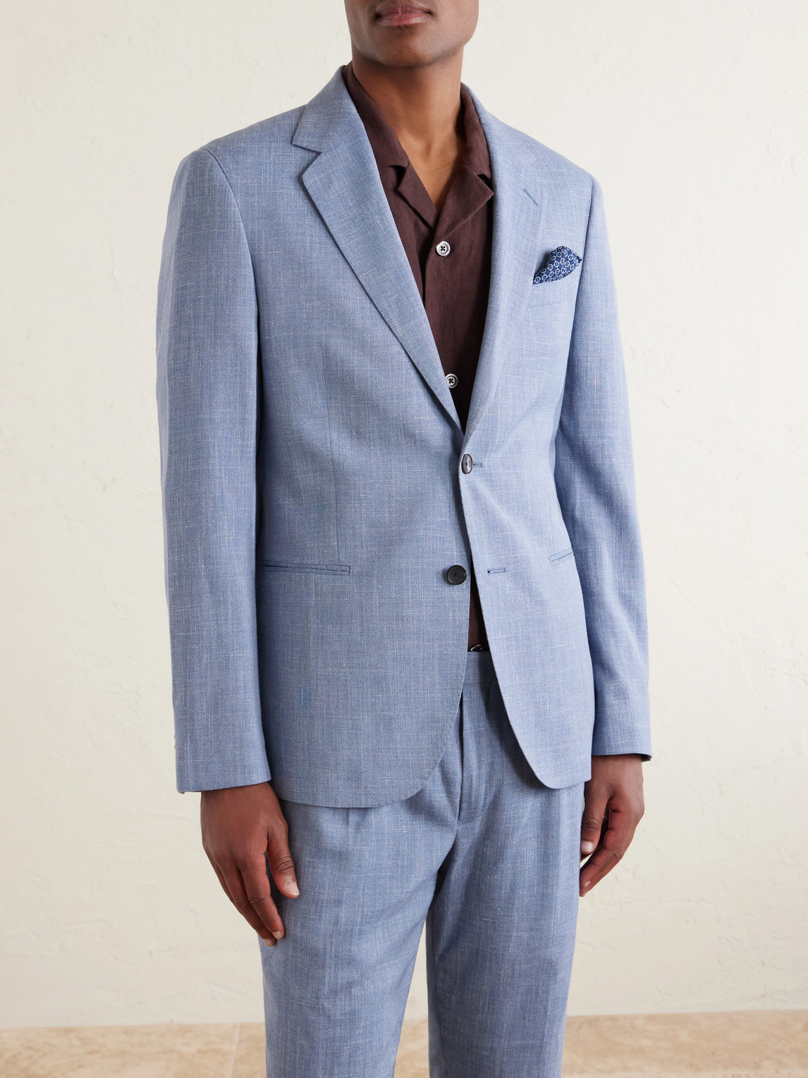 Mr P. - Wool, Silk And Linen-Blend Suit Jacket