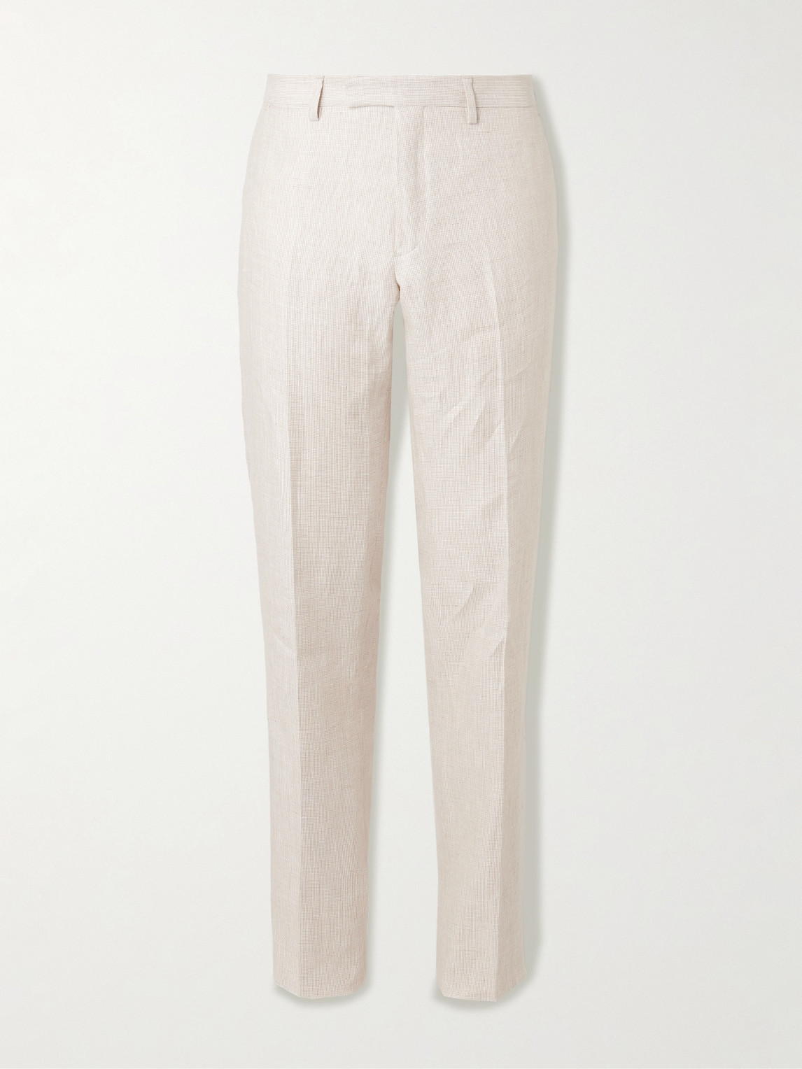 MR P. Straight-Leg Houndstooth Linen Trousers - Men