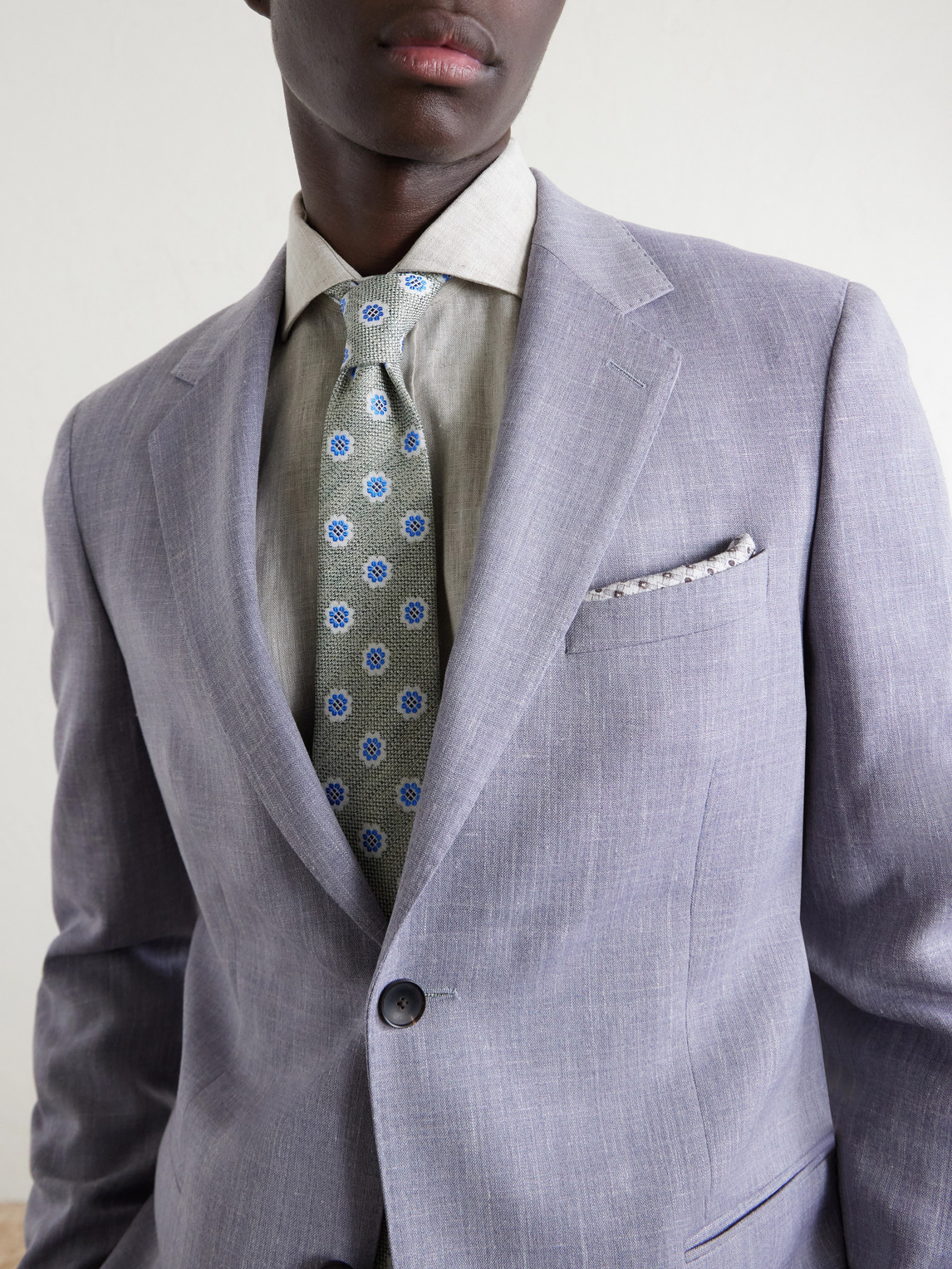 Mr P. - Wool, Silk And Linen-Blend Suit Jacket